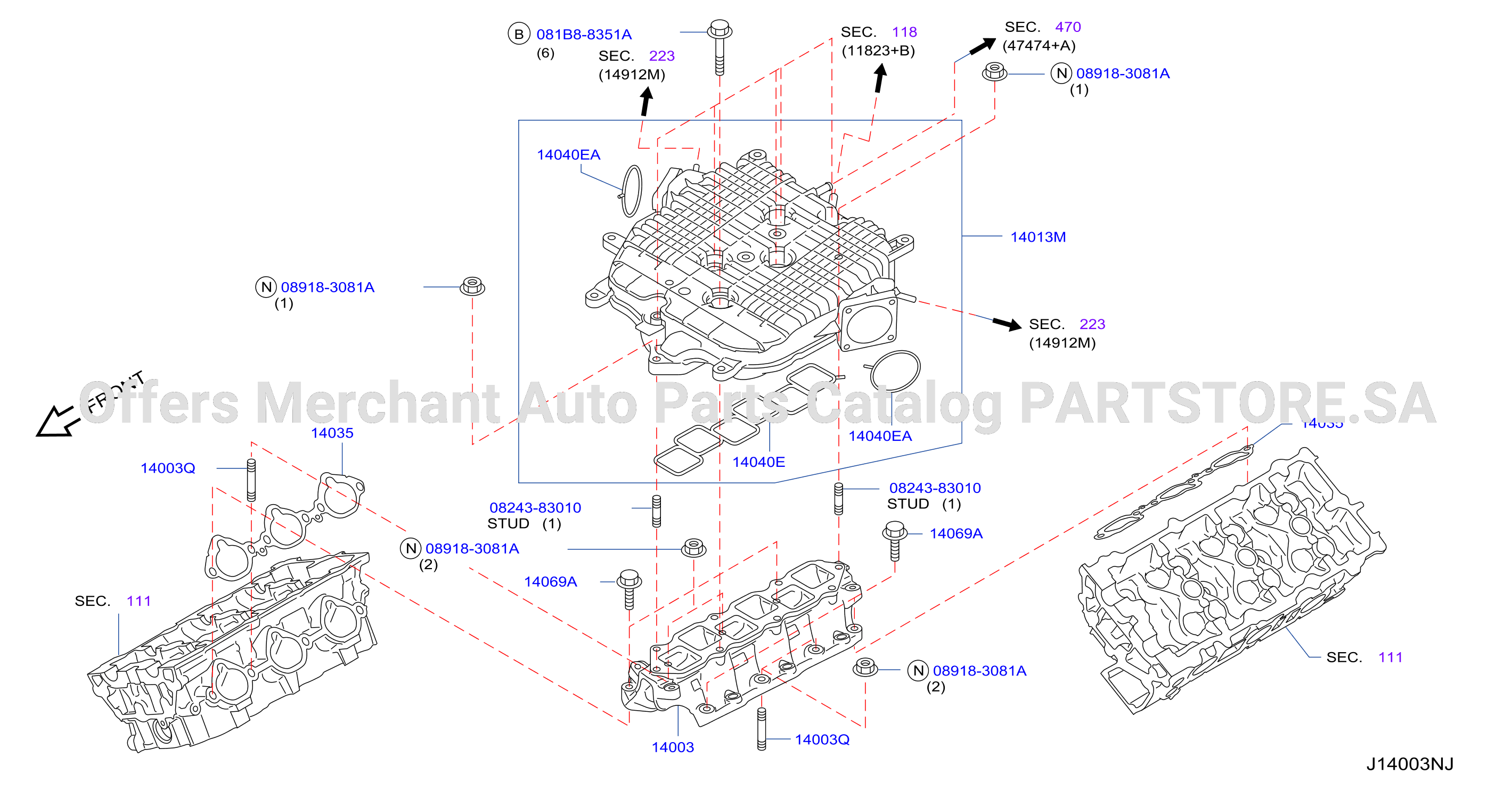 Manifold Intake Parts