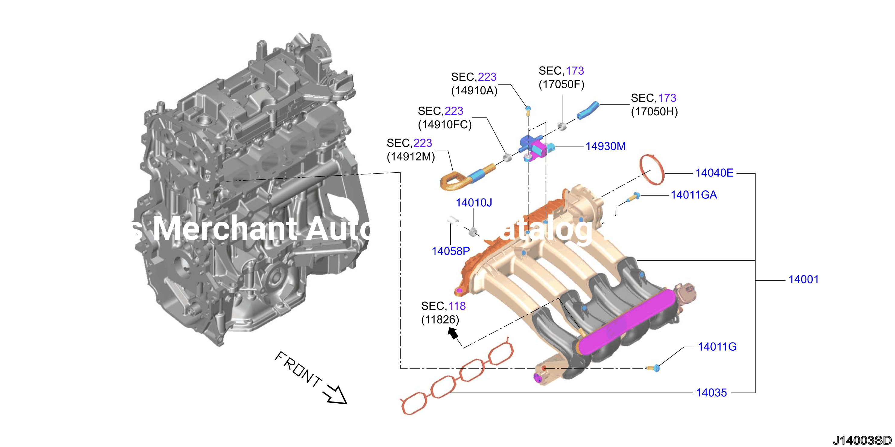 Manifold Intake Parts
