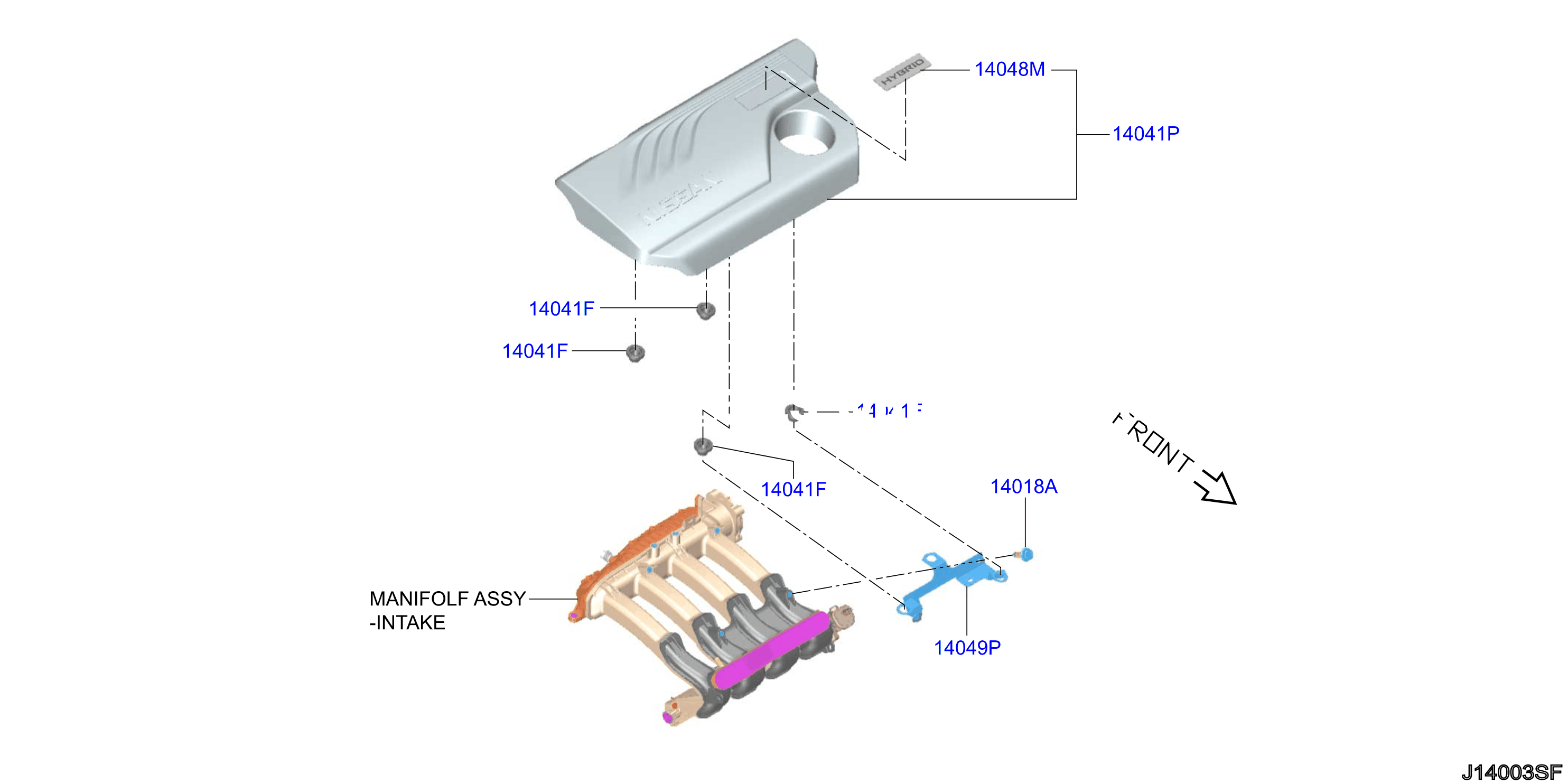 Manifold Engine Cover Parts