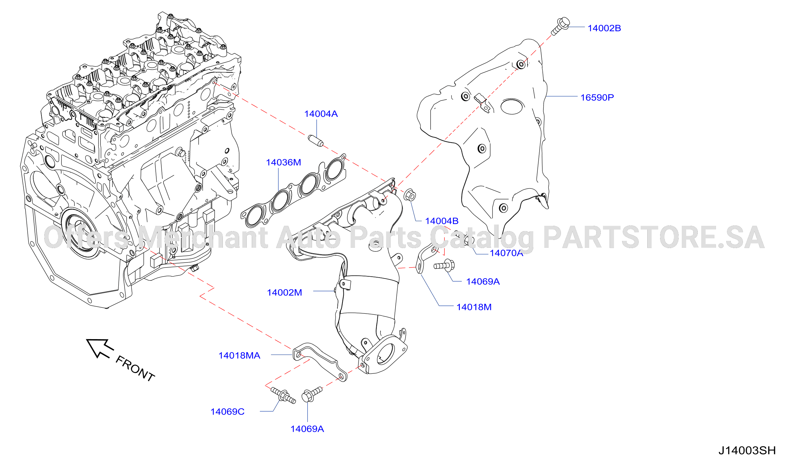 Manifold Exhaust Parts