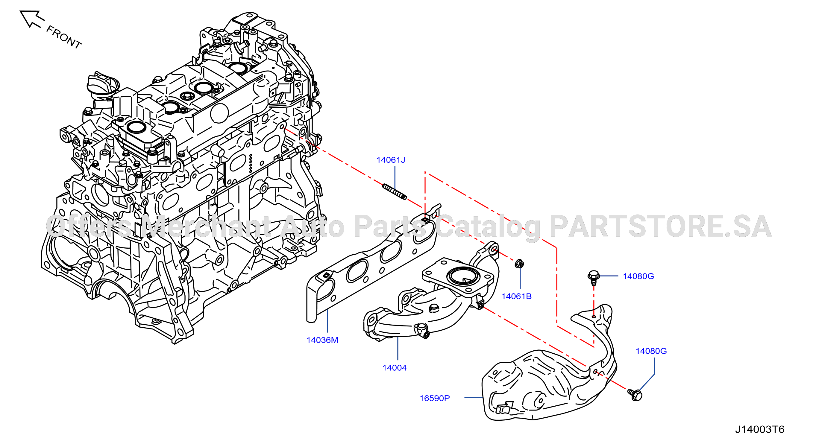 Manifold Exhaust Parts