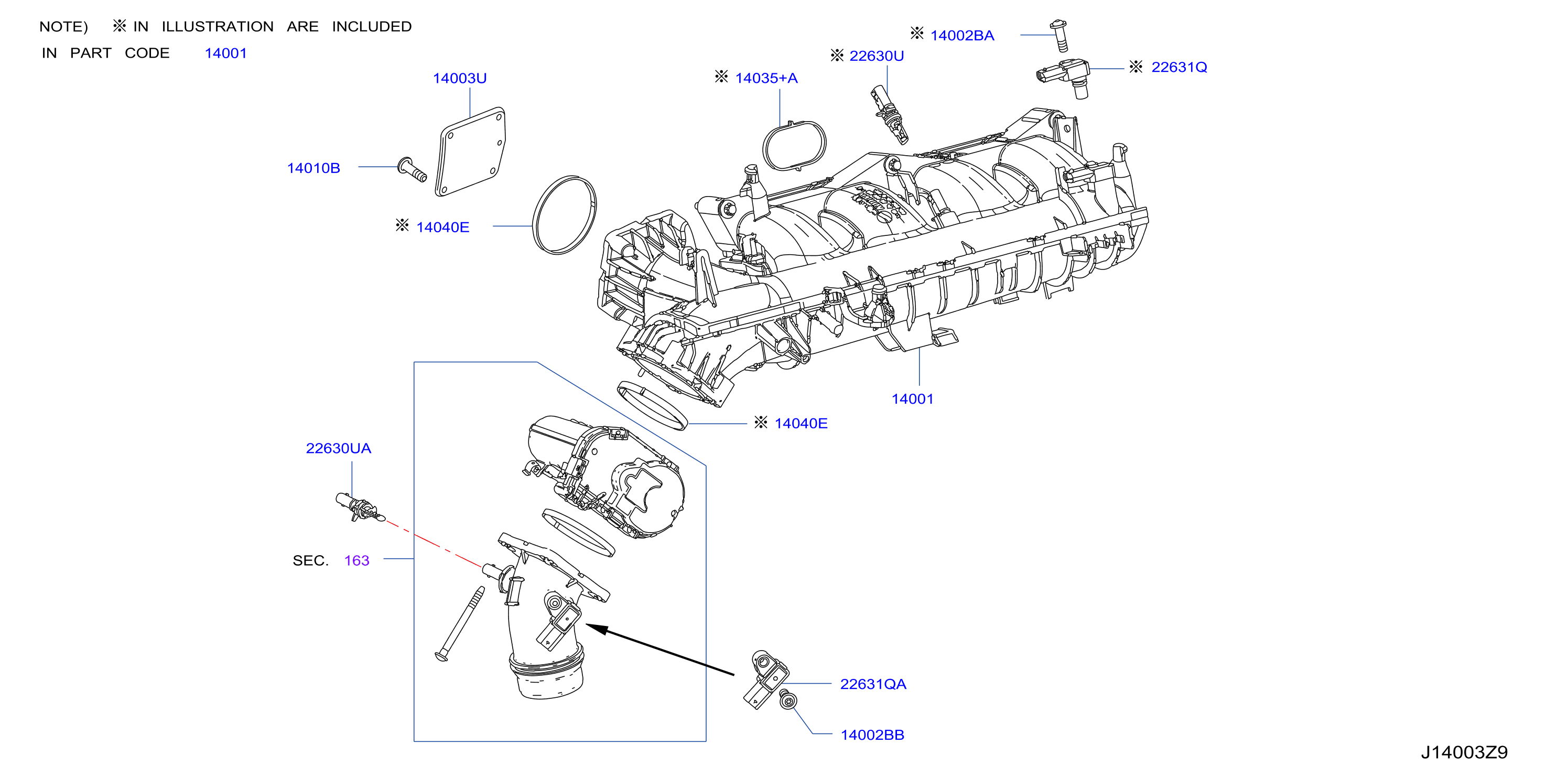 Manifold Intake Parts