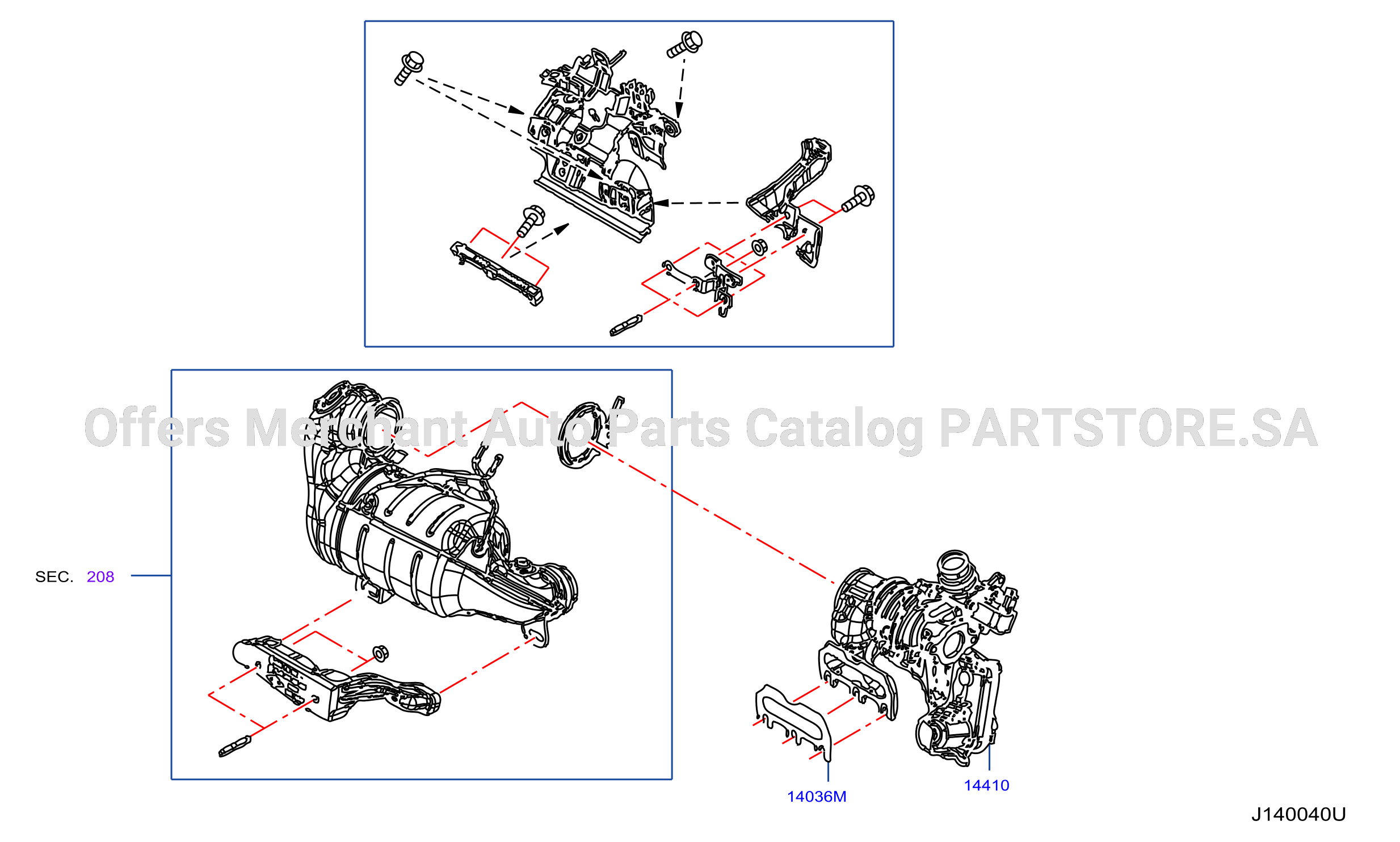 Manifold Exhaust Parts