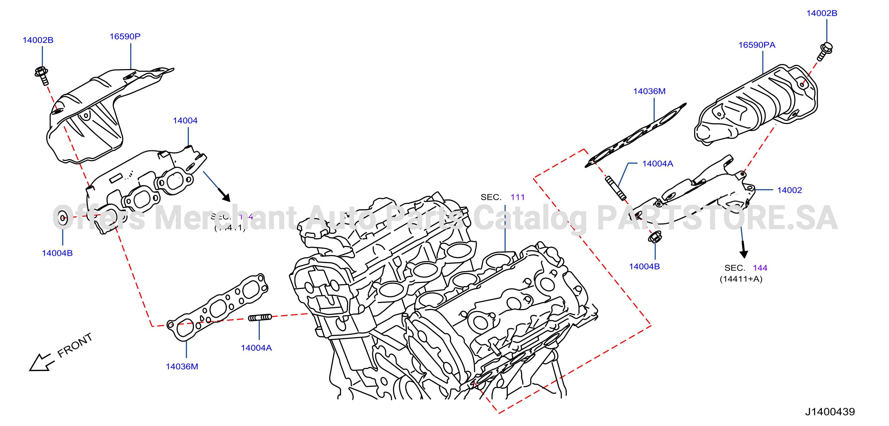 Manifold Exhaust Parts