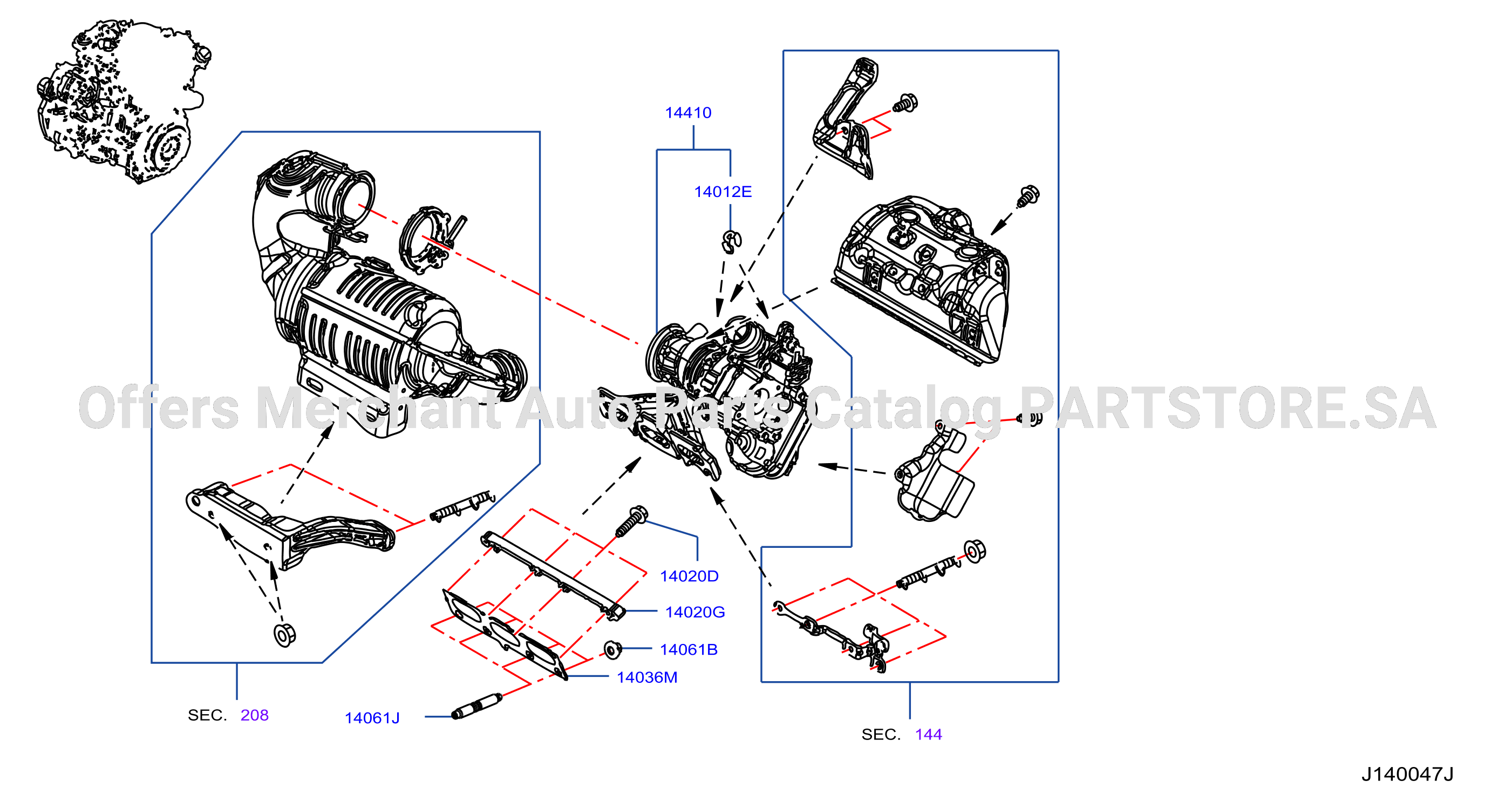 Manifold Exhaust Parts