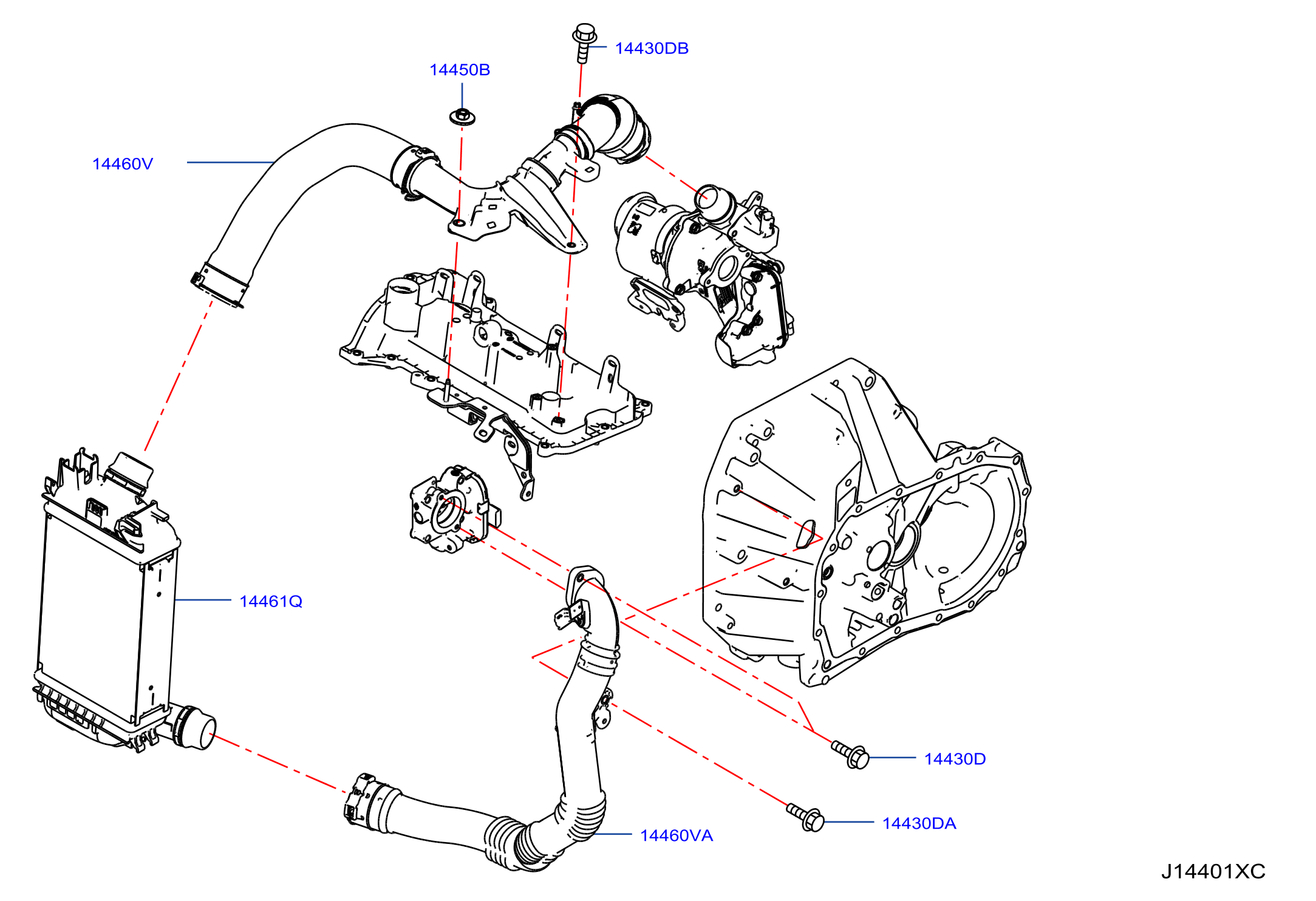 Turbo Charger Duct Tubo Outlet Hp Air