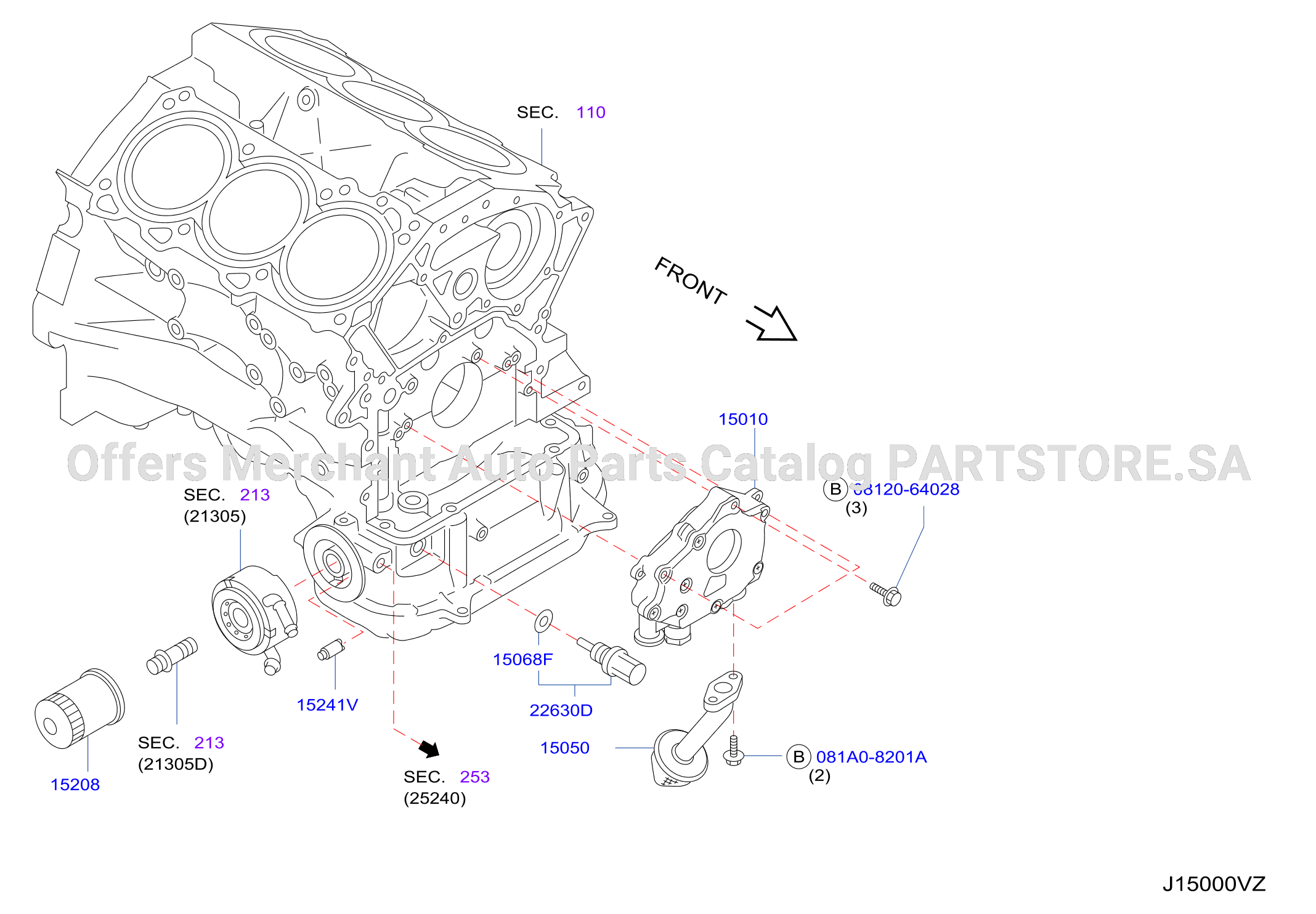 Lubricating System W / O Oil Cooler