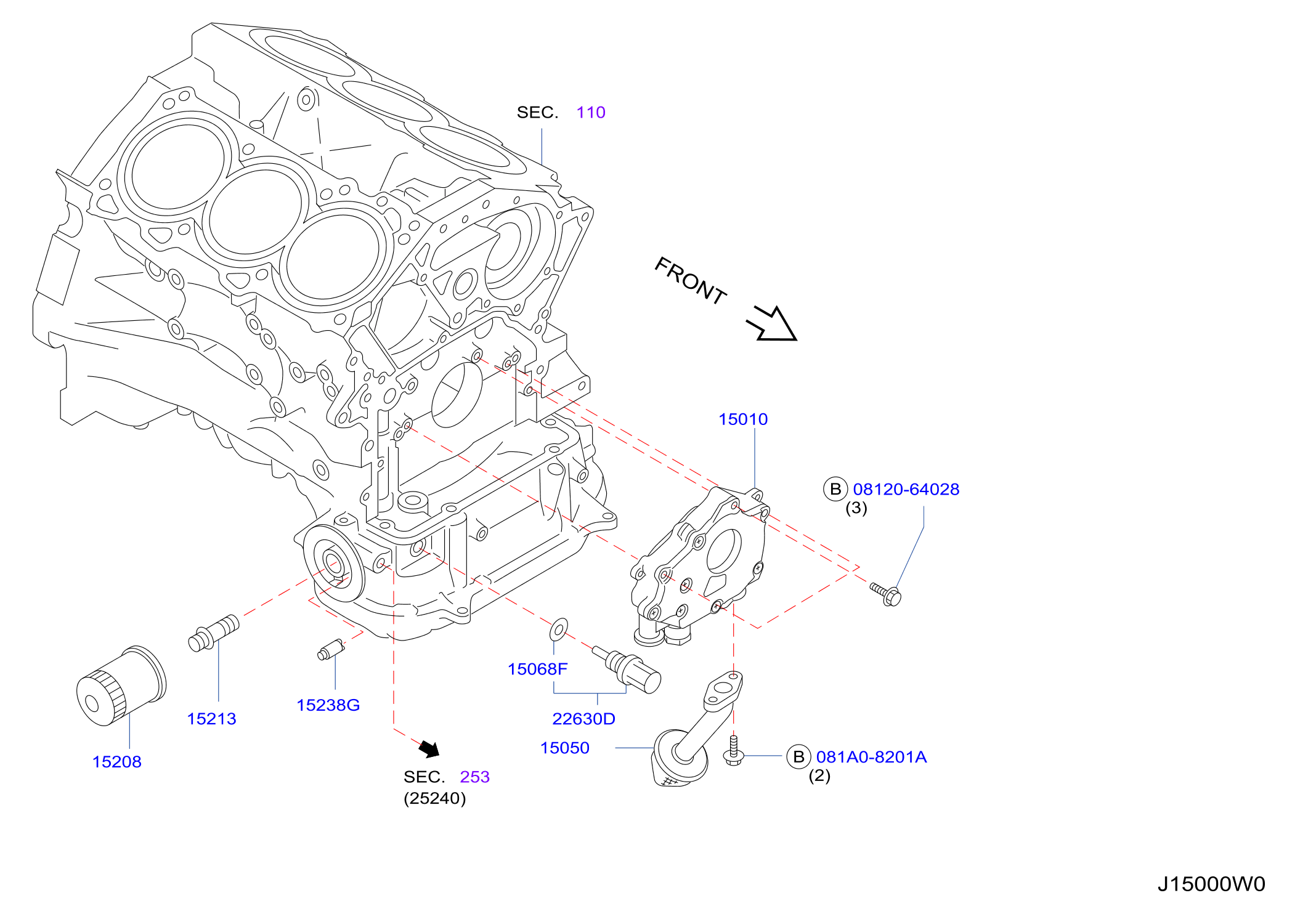 Lubricating System W / O Oil Cooler