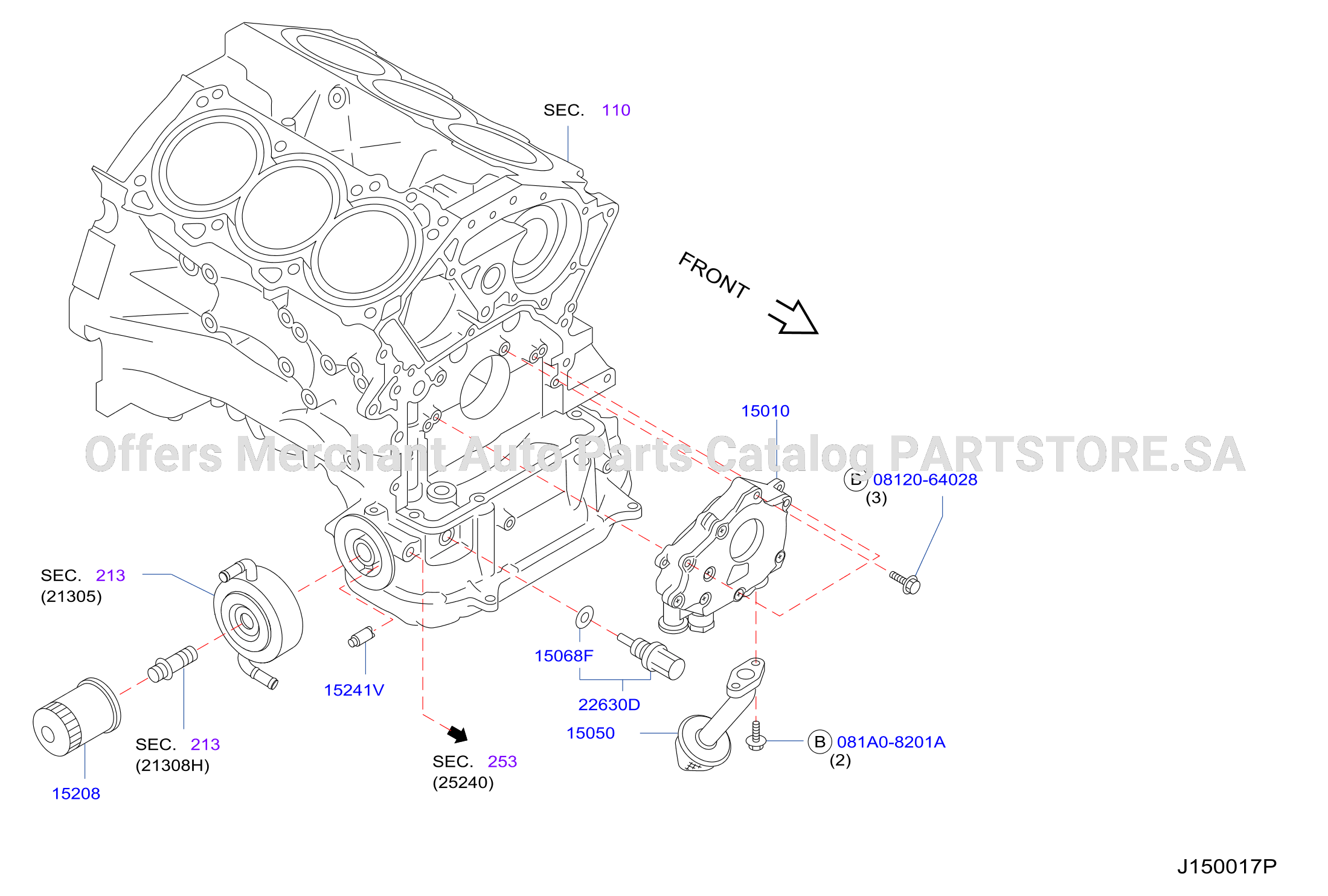 Lubricating System With Out Oil Cooler 2Wd