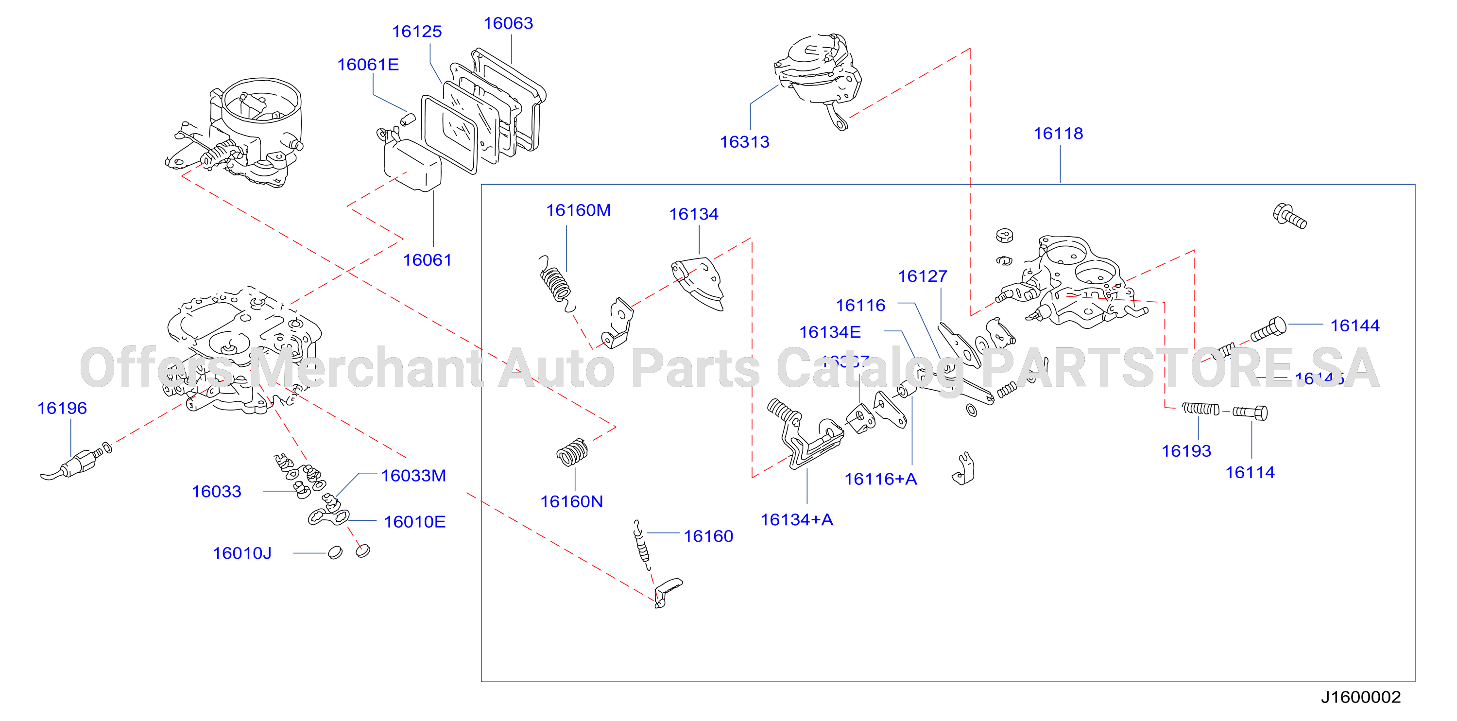 Carburetor Throttle Chamber Components