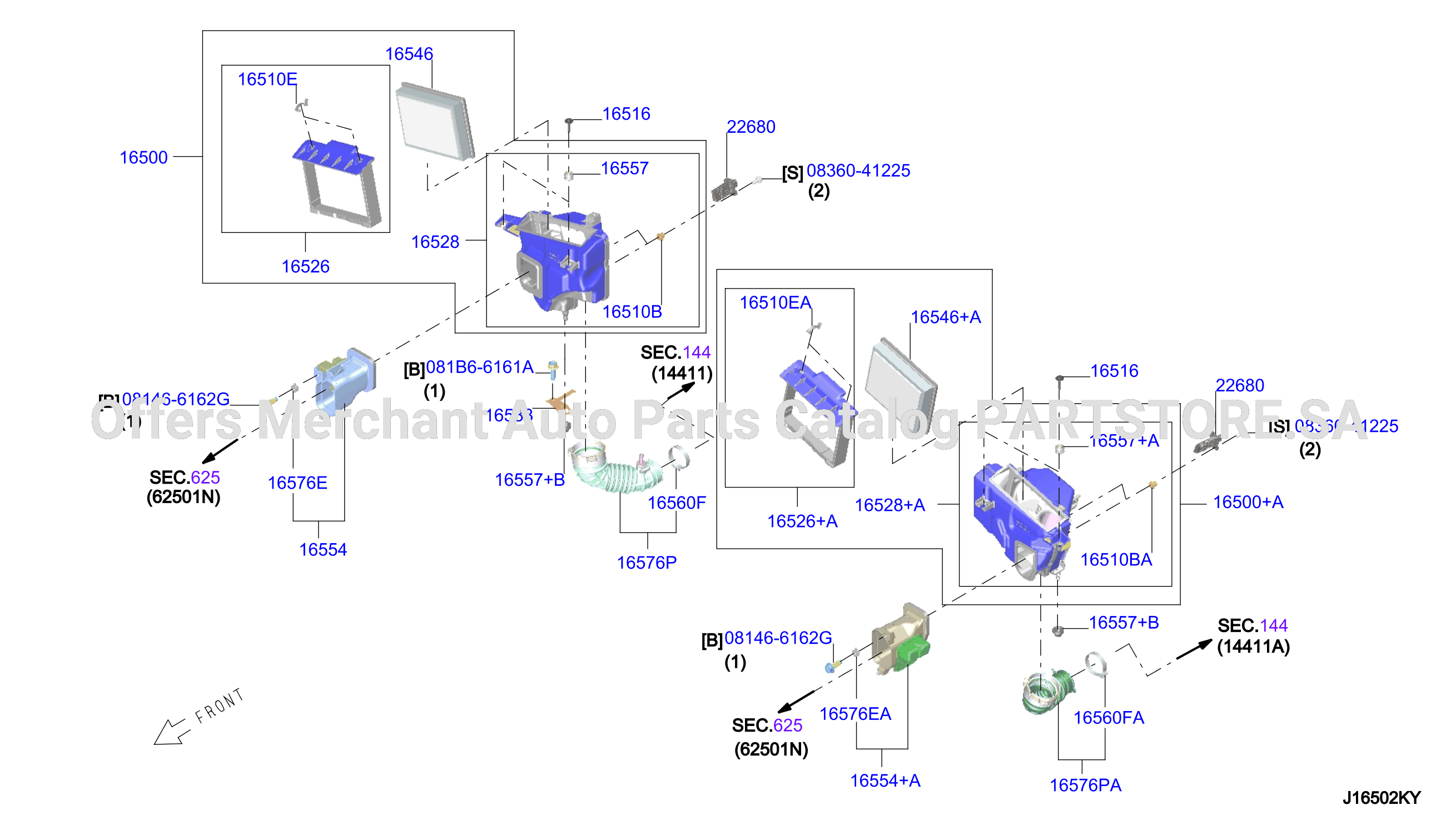 Air Cleaner Rh Lh Air Cleaner Duct