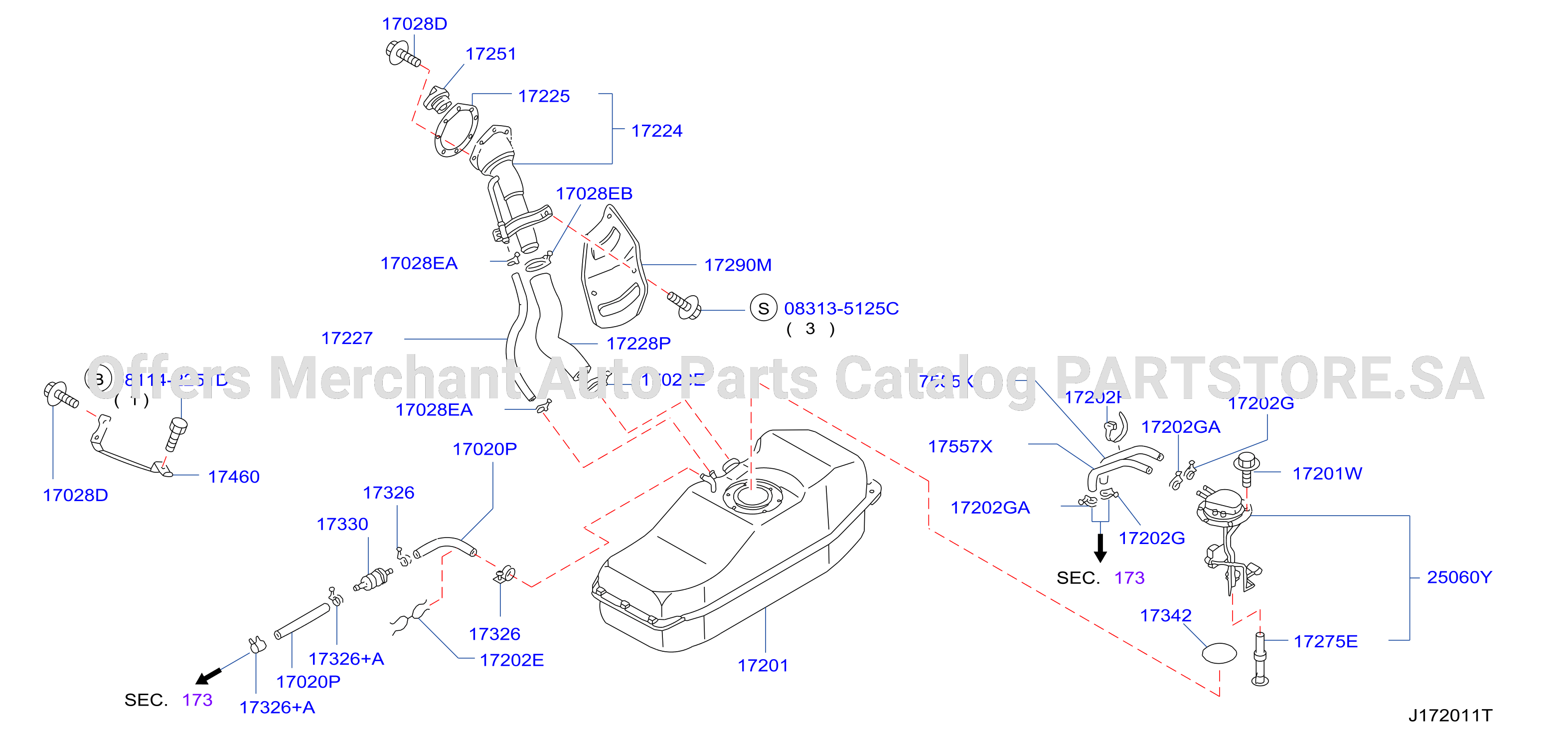 Fuel Tank Tank Hose Filler Tube