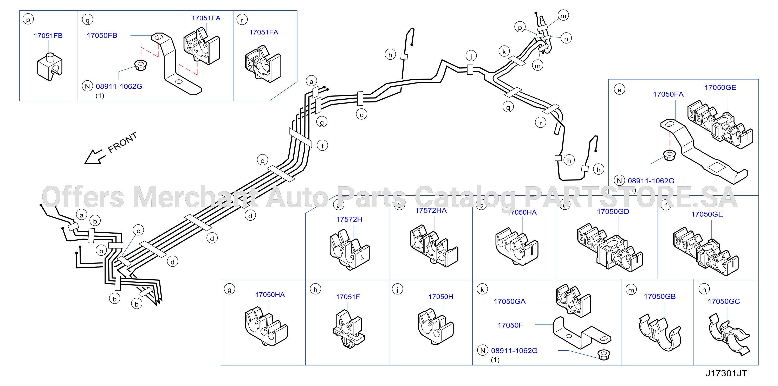 Fuel Piping Clamp Insulator Twn