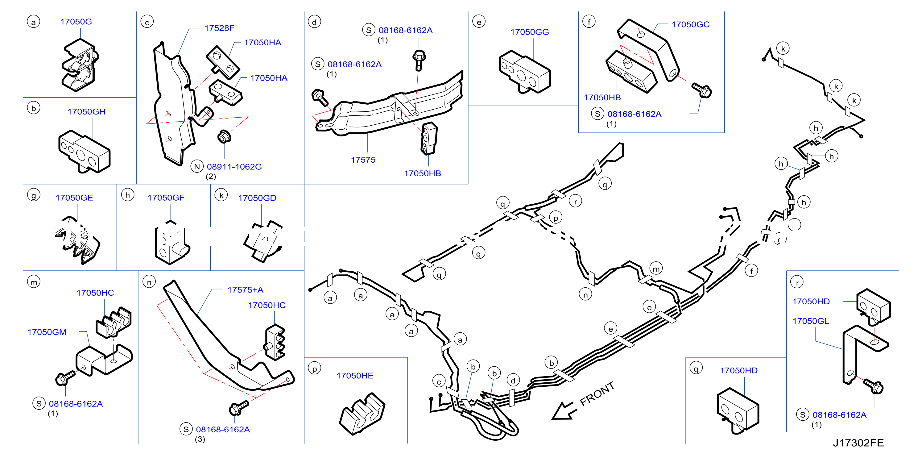 Fuel Piping Clamp Insulator Yd25Ddti D / C Phi