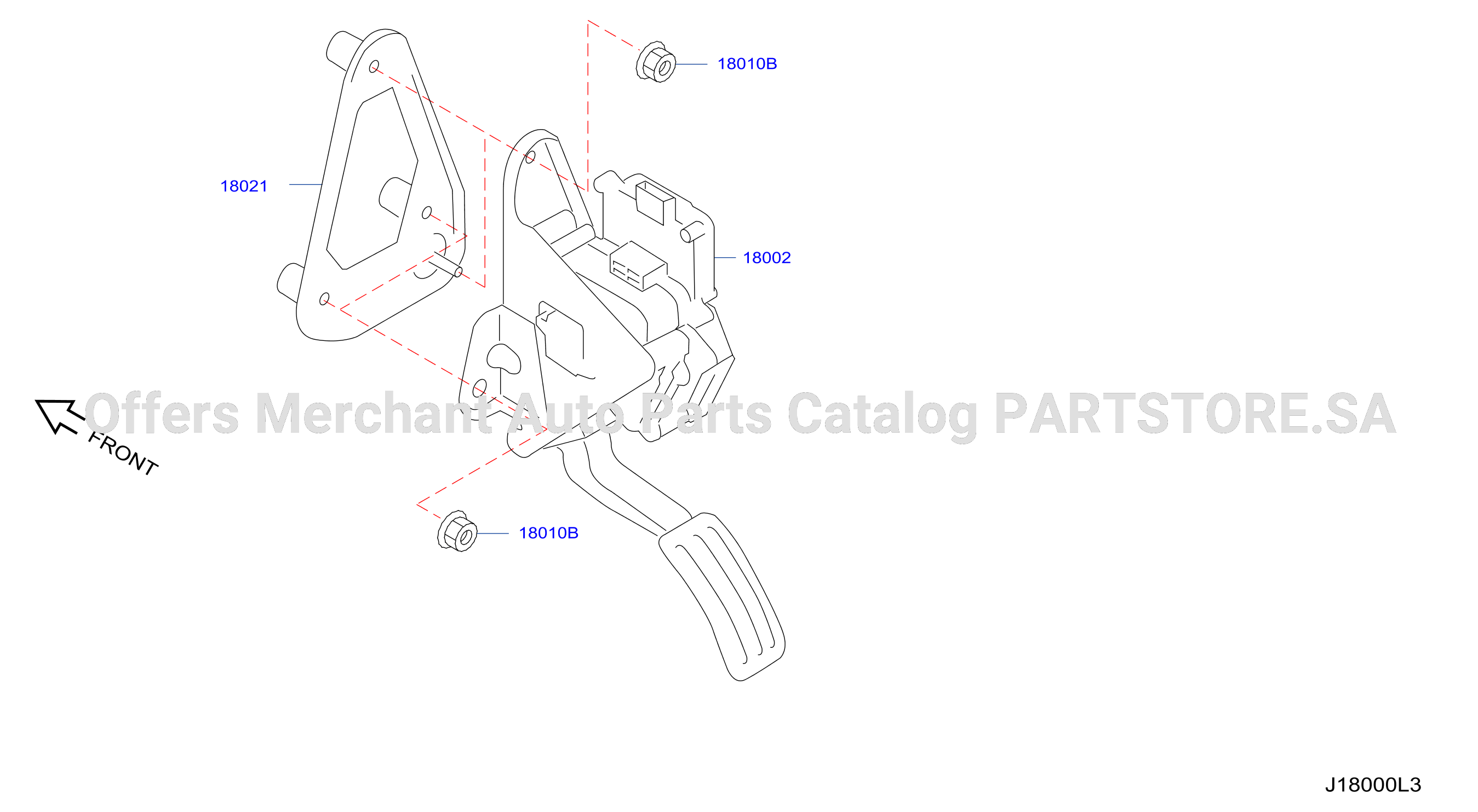 Accelerator Linkage With Bracket