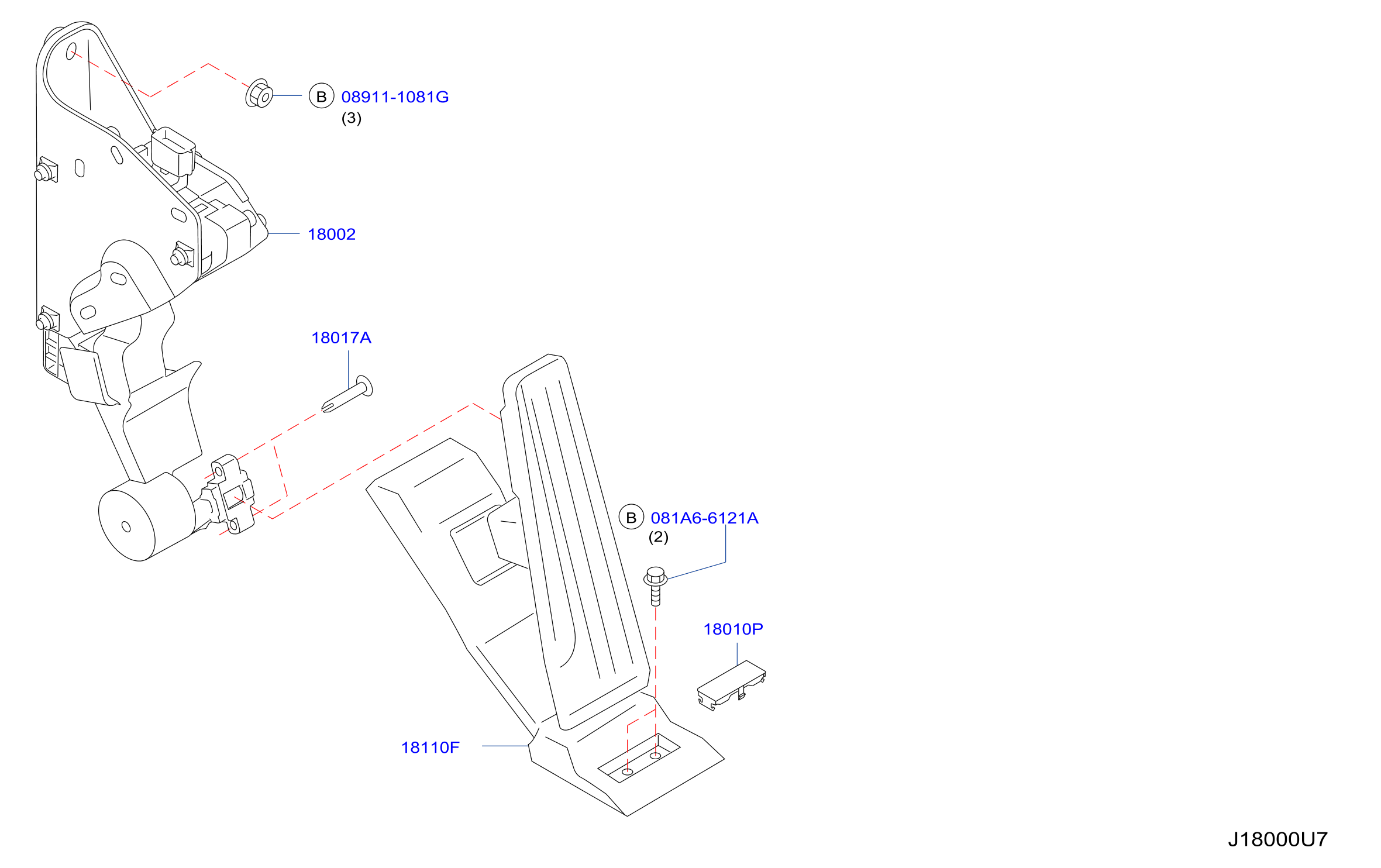 Accelerator Linkage W / Distance Control Assist System