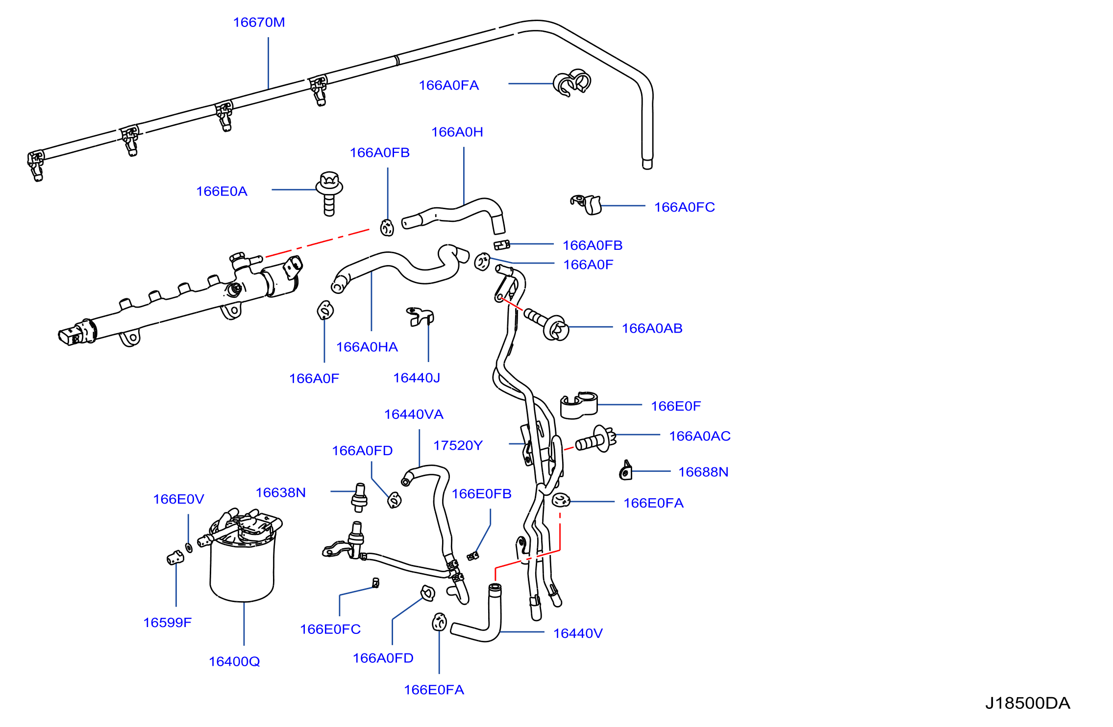 Fuel Supply System Fuel Filter Lines
