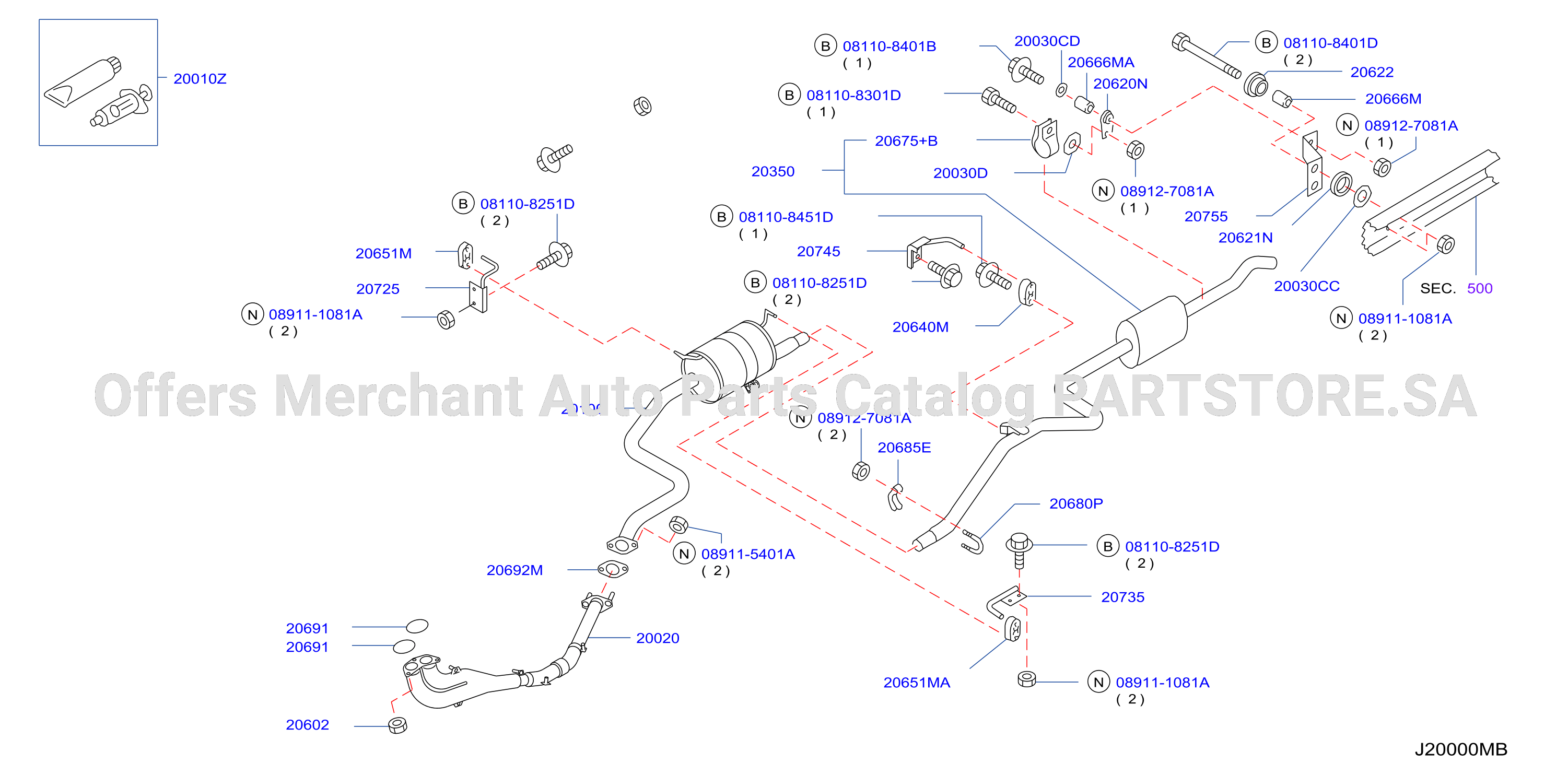Exhaust Tube Muffler Tb45E