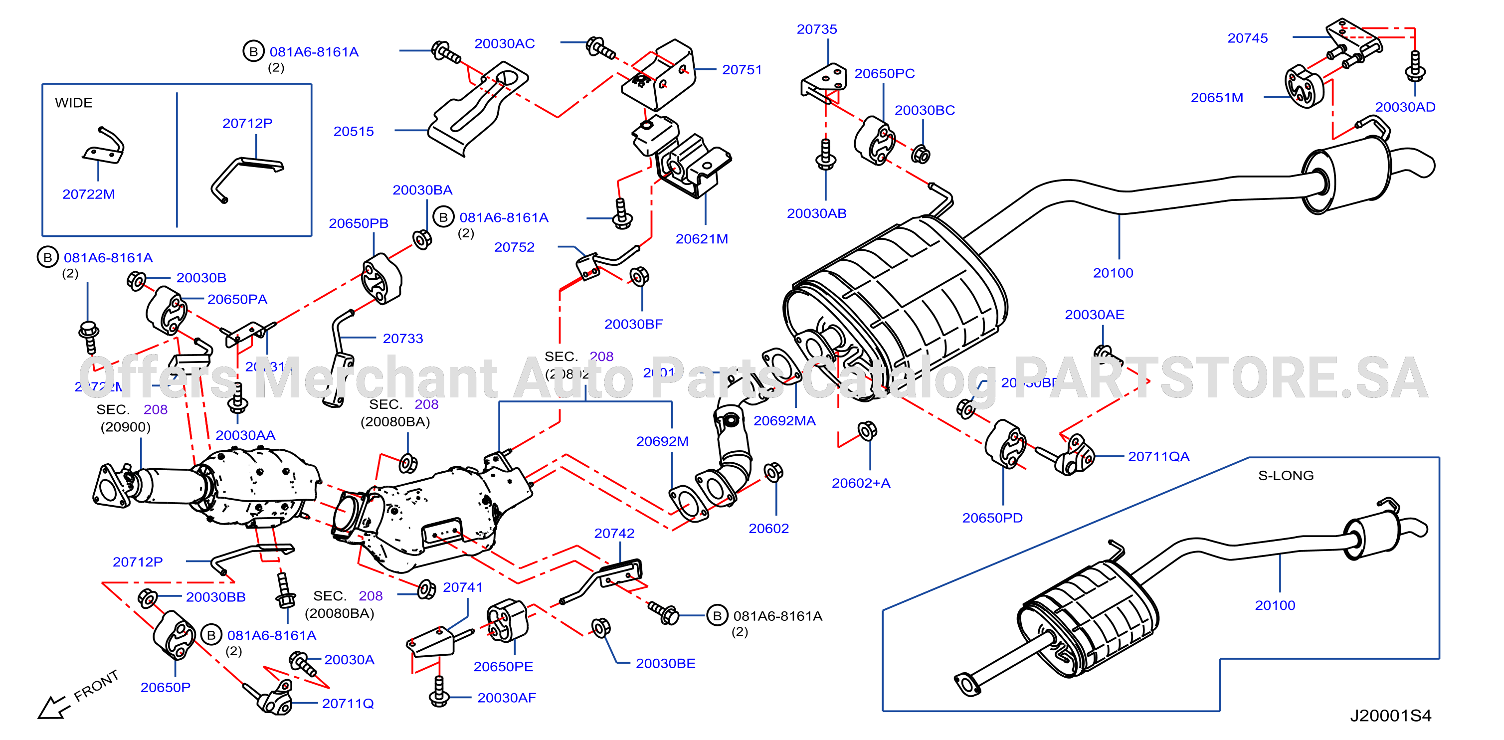 Exhaust Tube Muffler Yd25Ddti Dpf Aipr5 Reggh