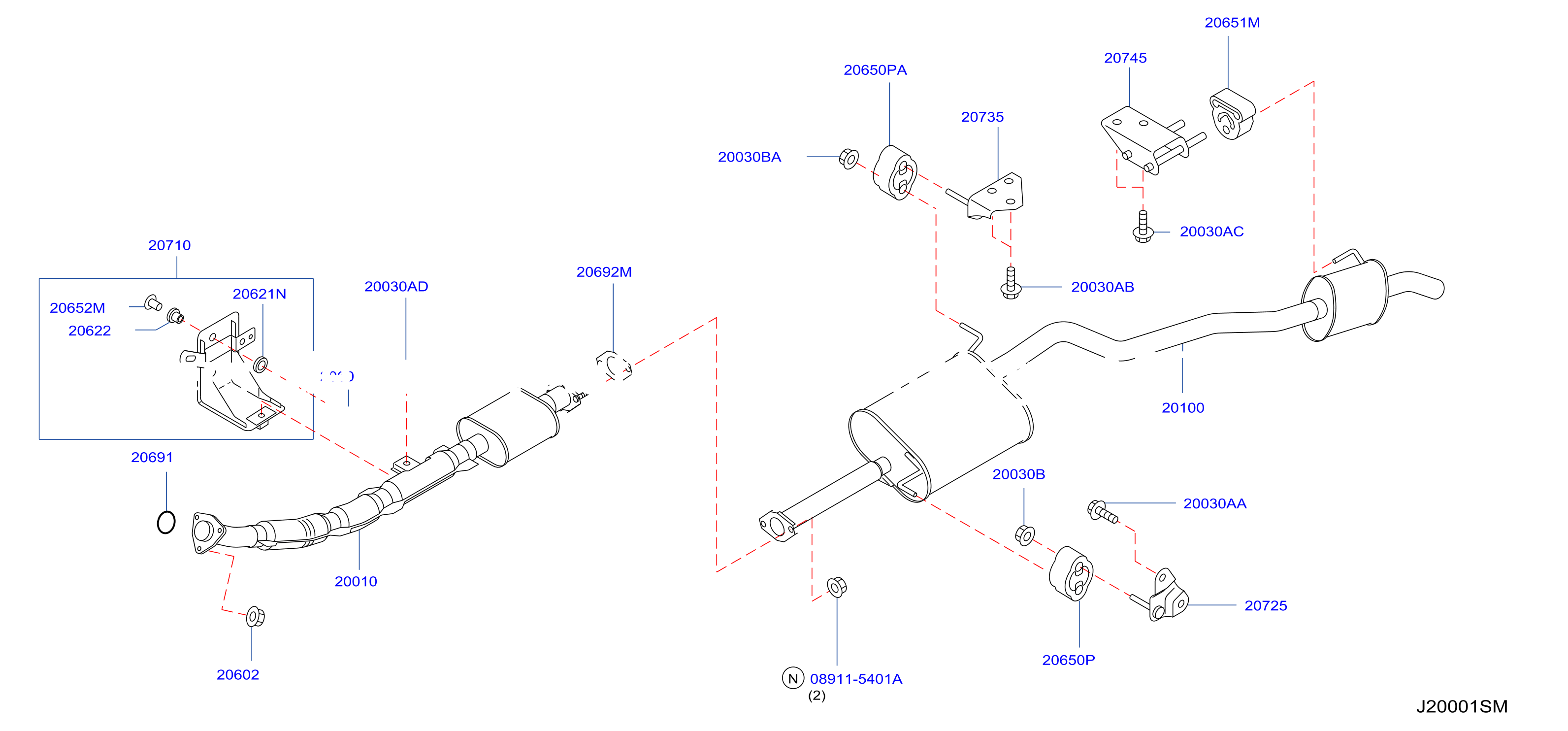 Exhaust Tube Muffler F / Standard
