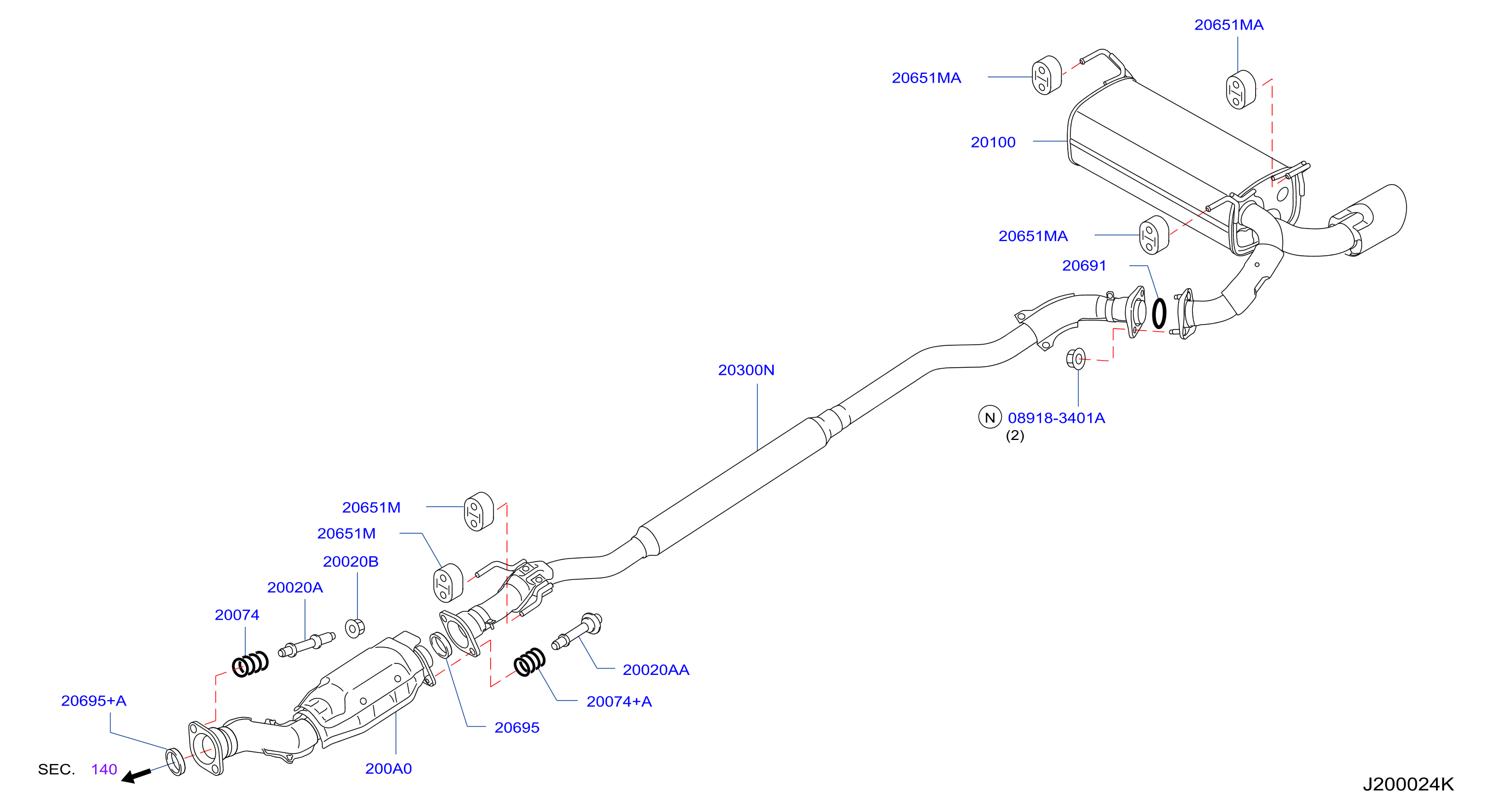 Exhaust Tube Muffler