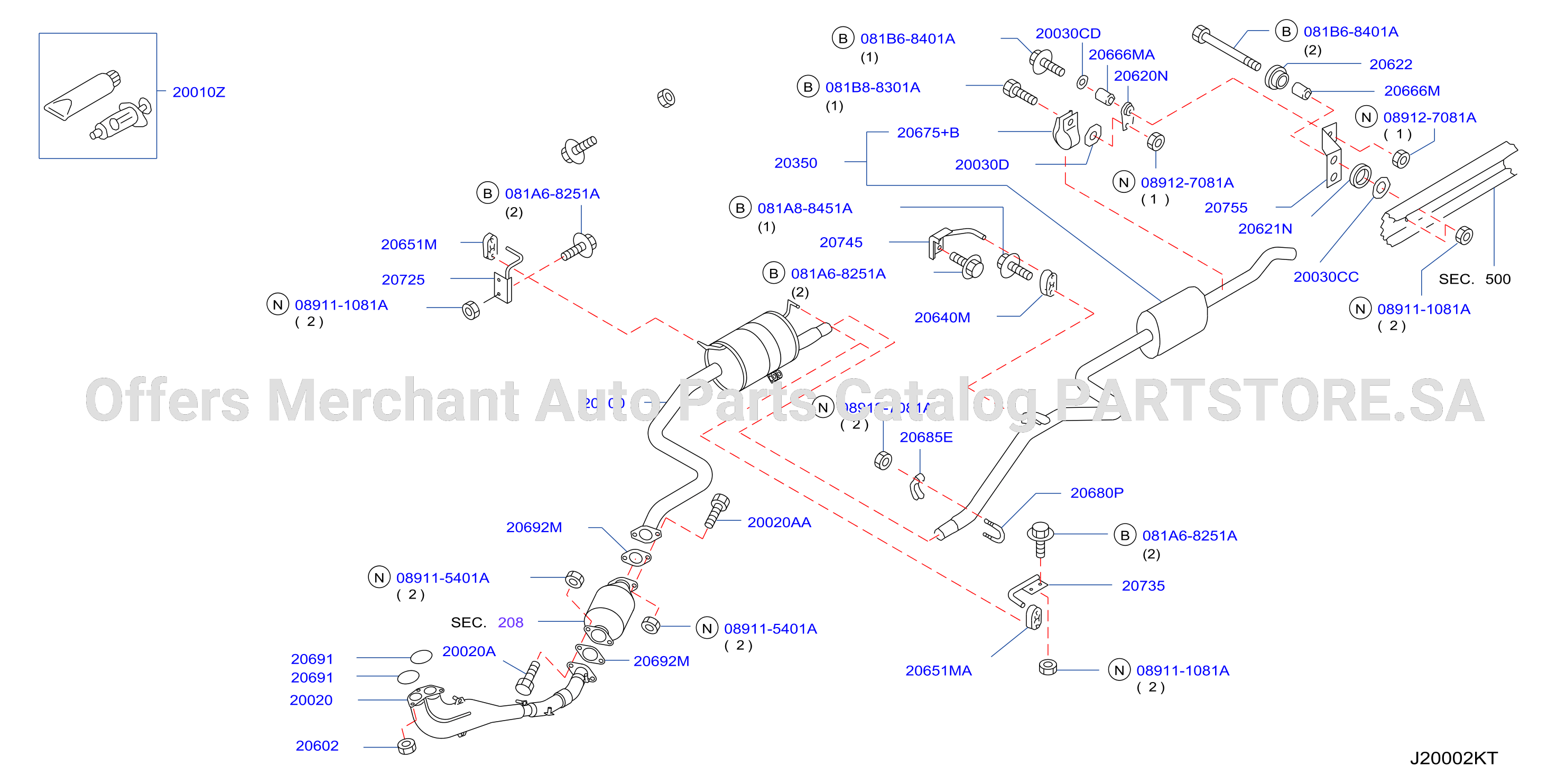 Exhaust Tube Muffler Tb45E