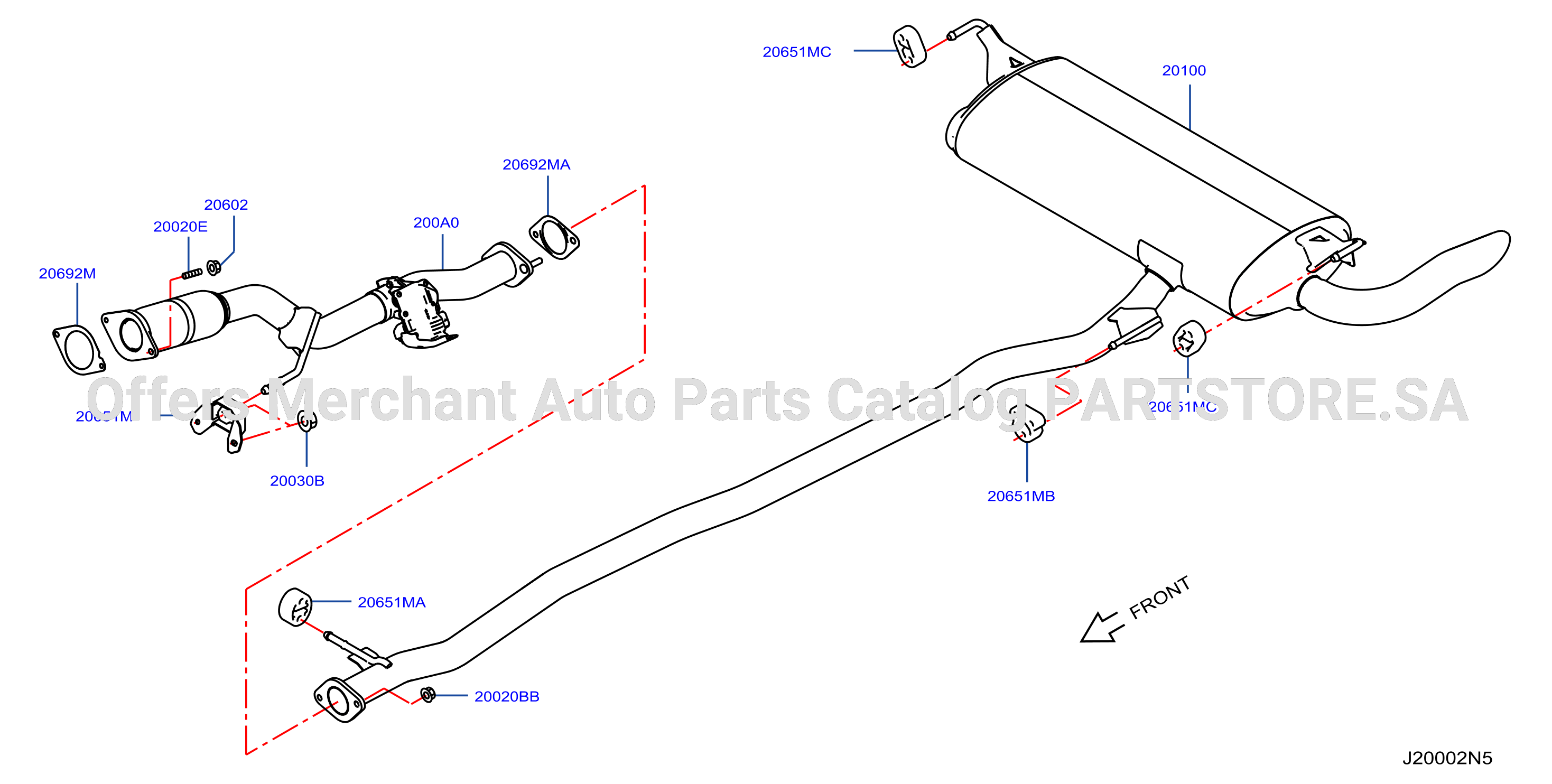 Exhaust Tube Muffler R9M 2Wd
