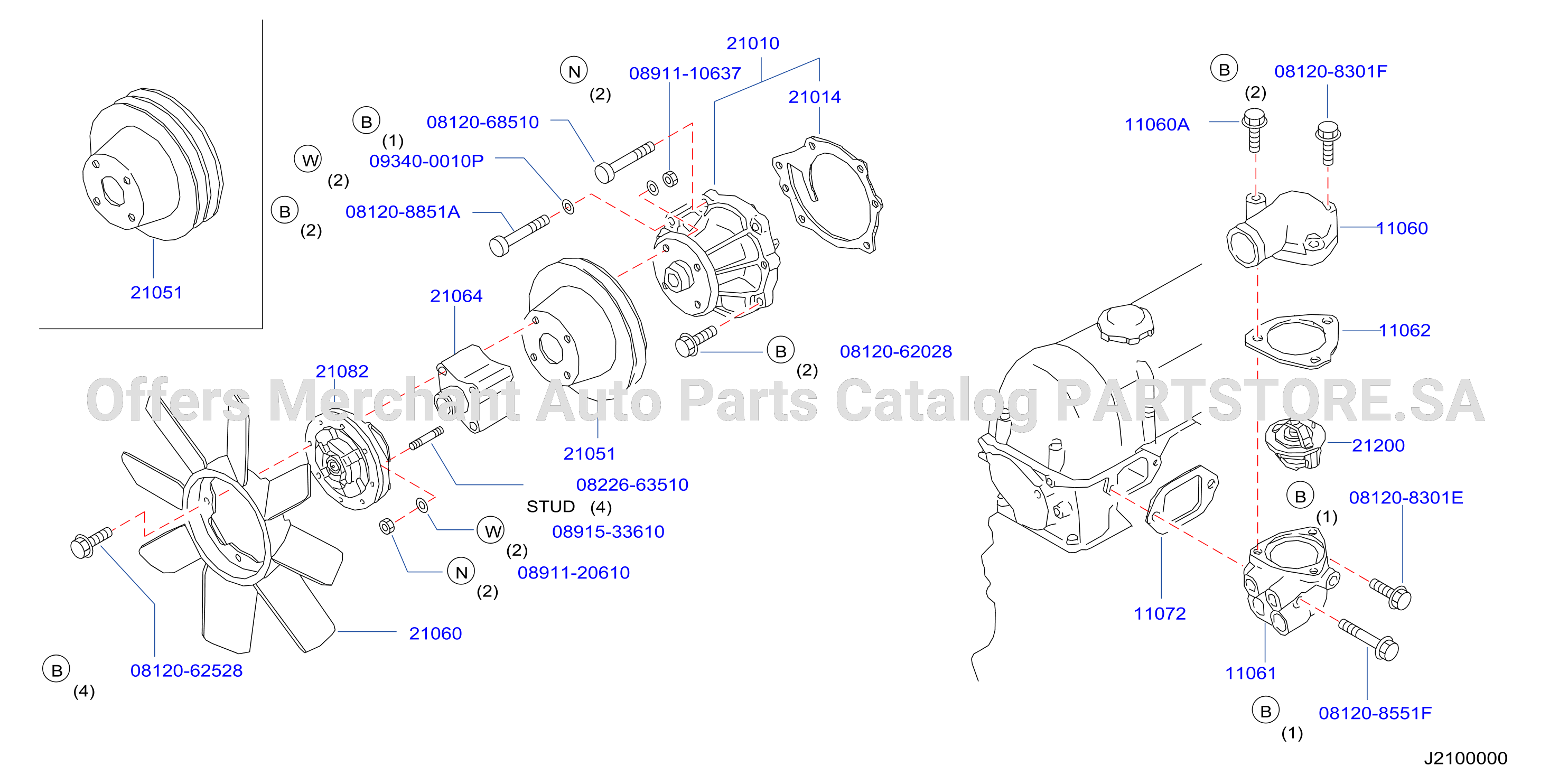 Water Pump Cooling Fan Thermostat