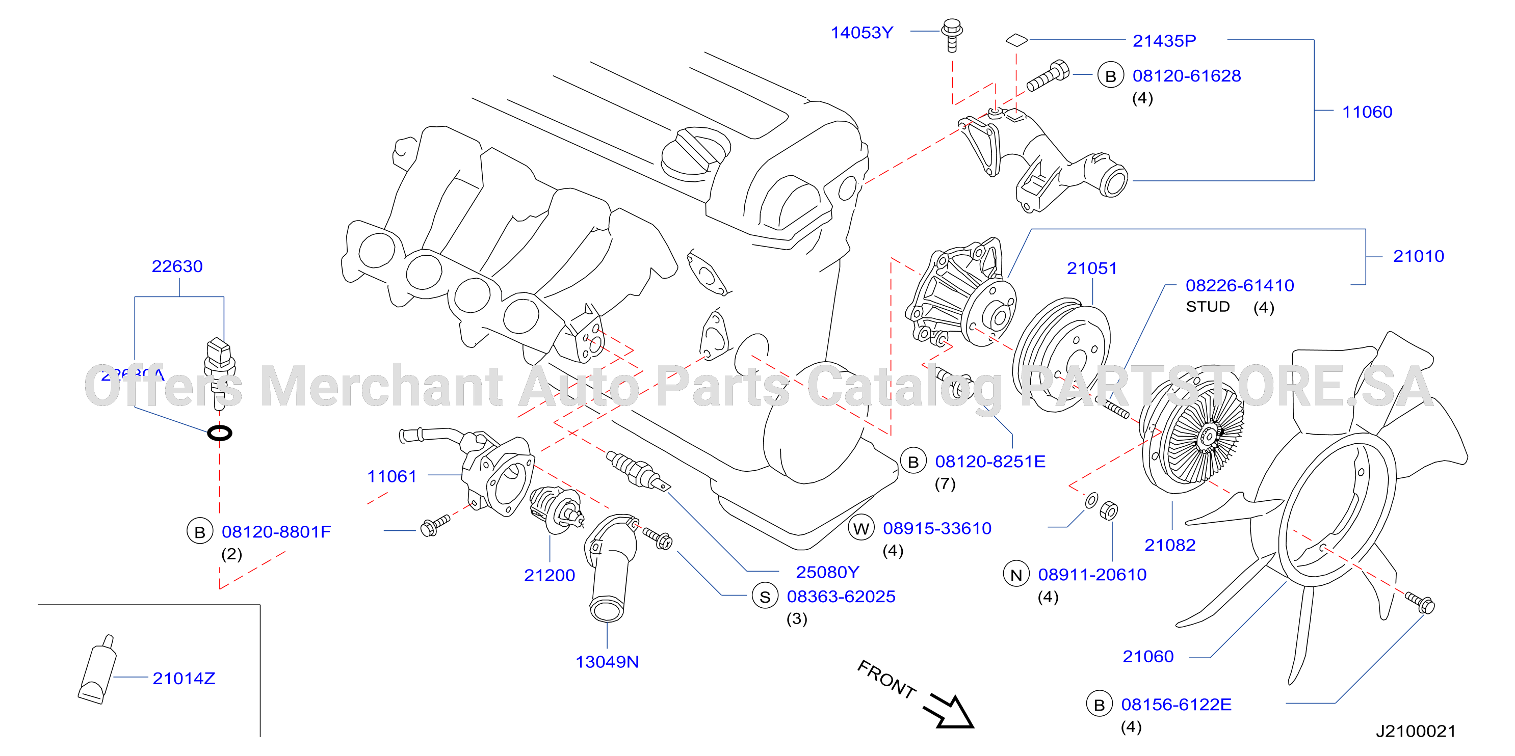 Water Pump Cooling Fan Thermostat