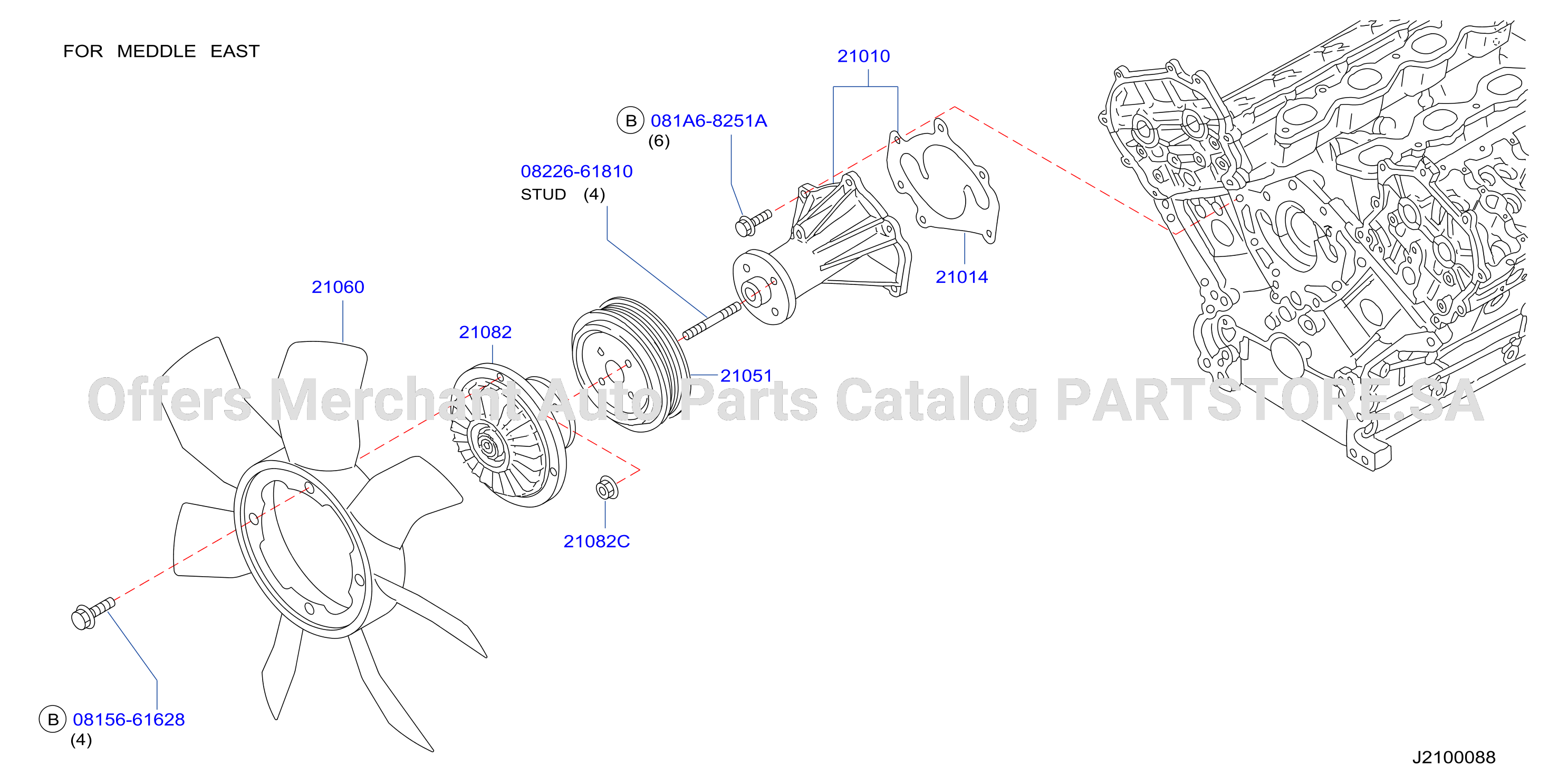 Water Pump Cooling Fan Thermostat Water Pump