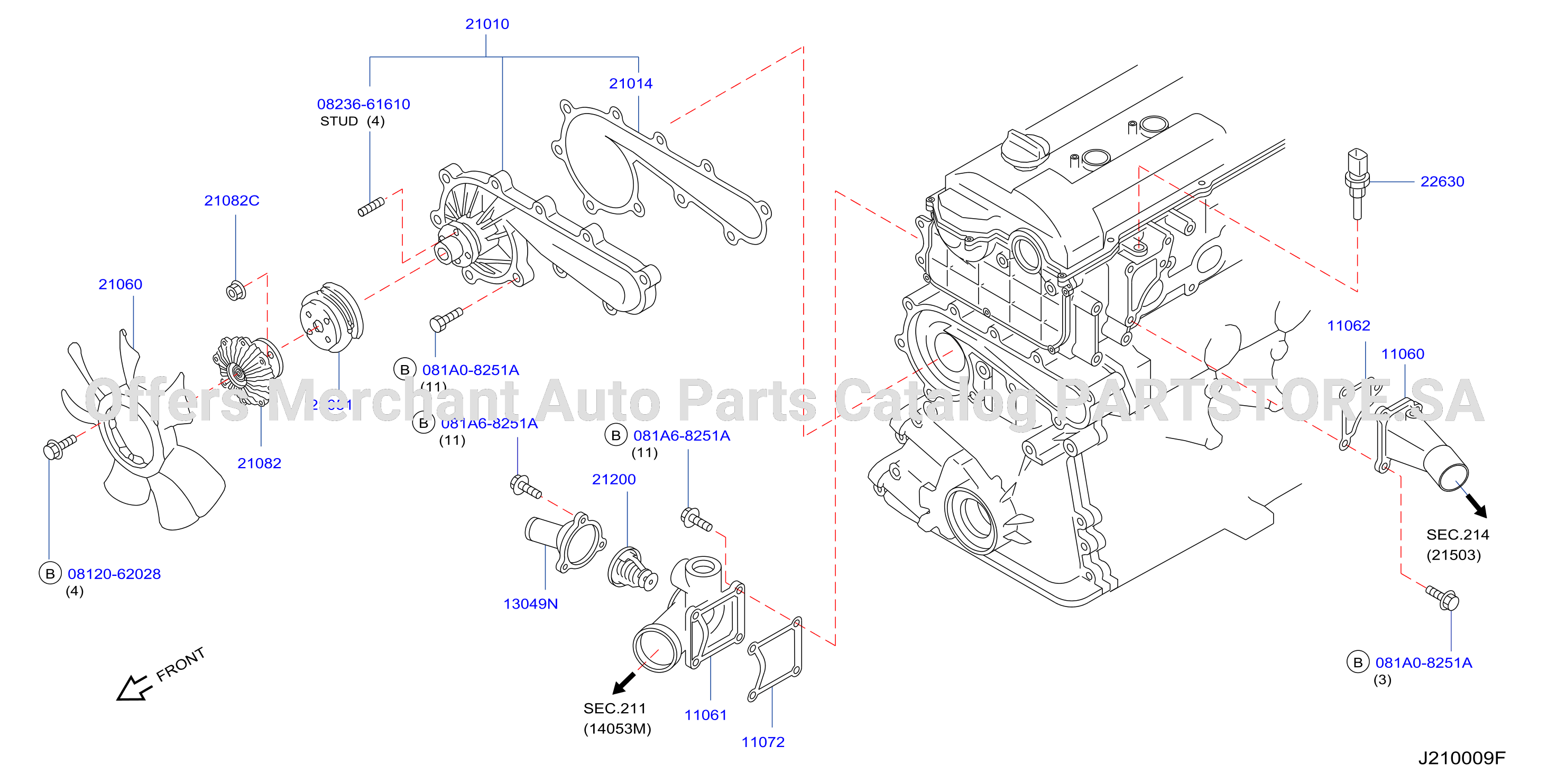 Water Pump Cooling Fan Thermostat