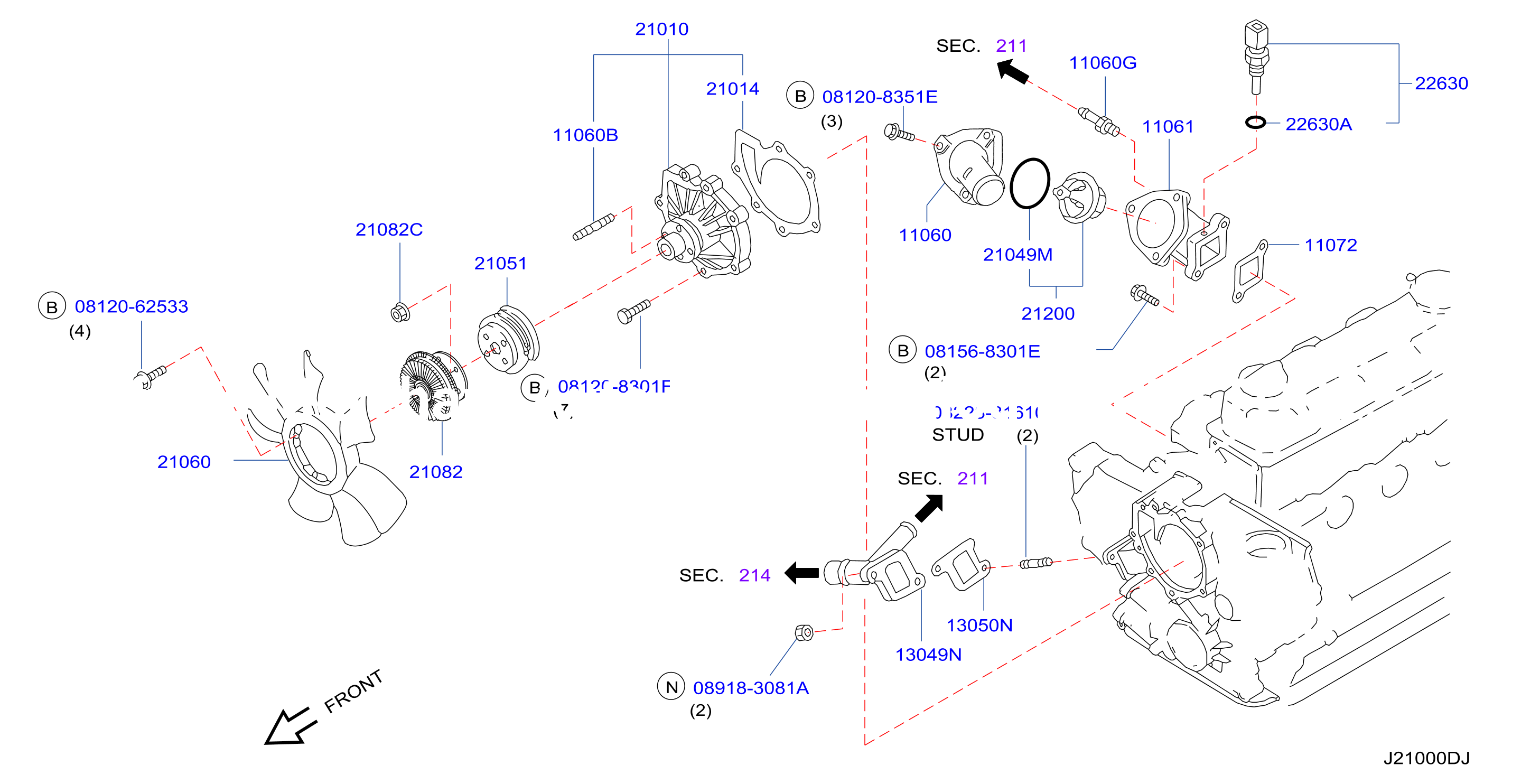 Water Pump Cooling Fan Thermostat