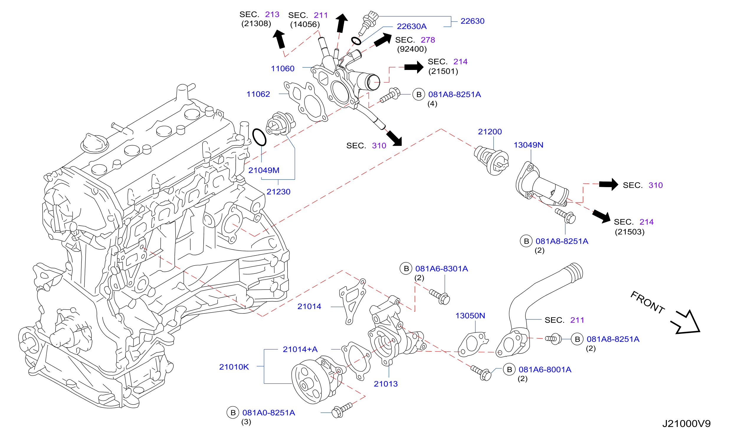 Water Pump Cooling Fan Thermostat