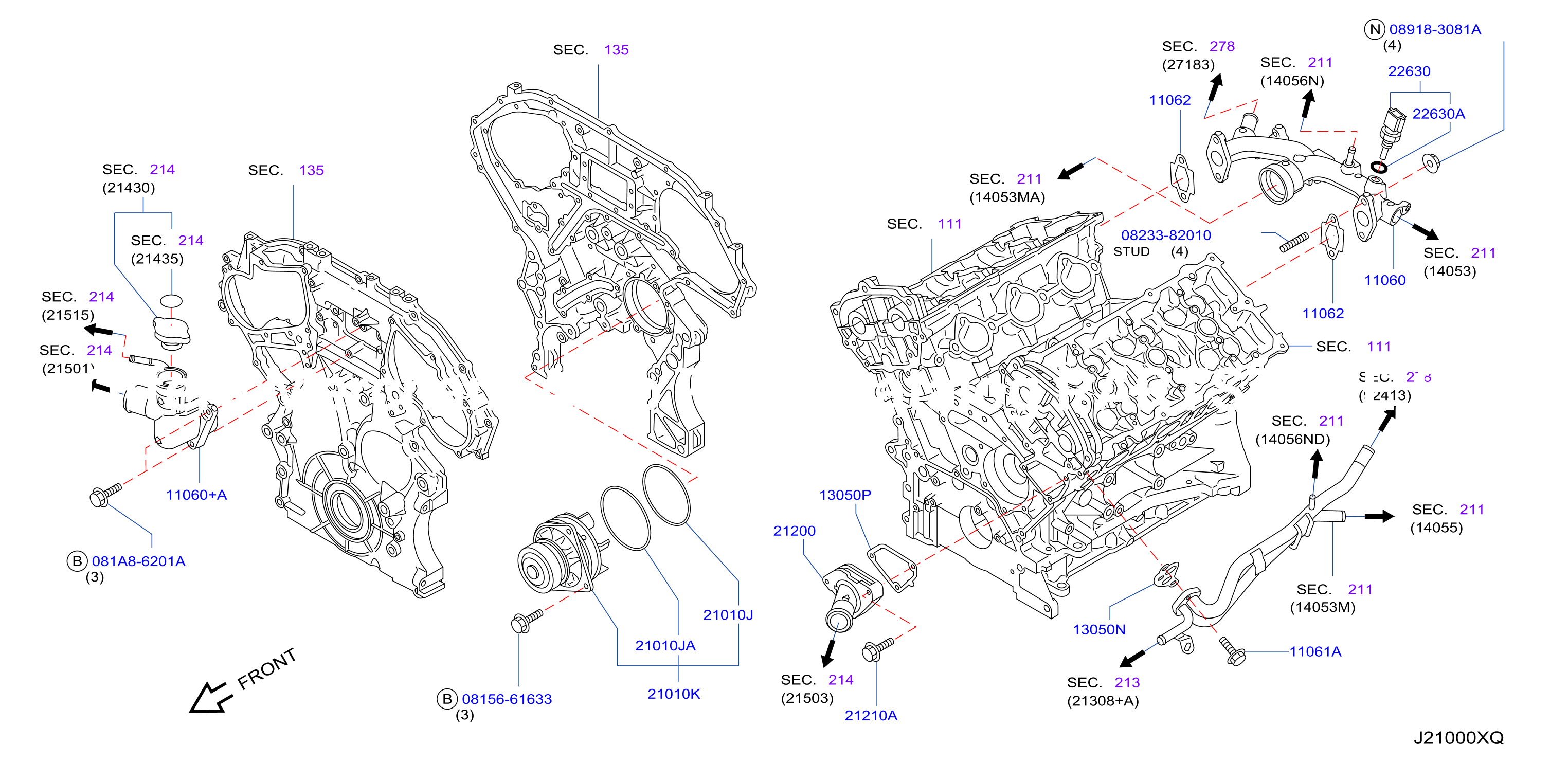Water Pump Cooling Fan Thermostat With Oil Cooler