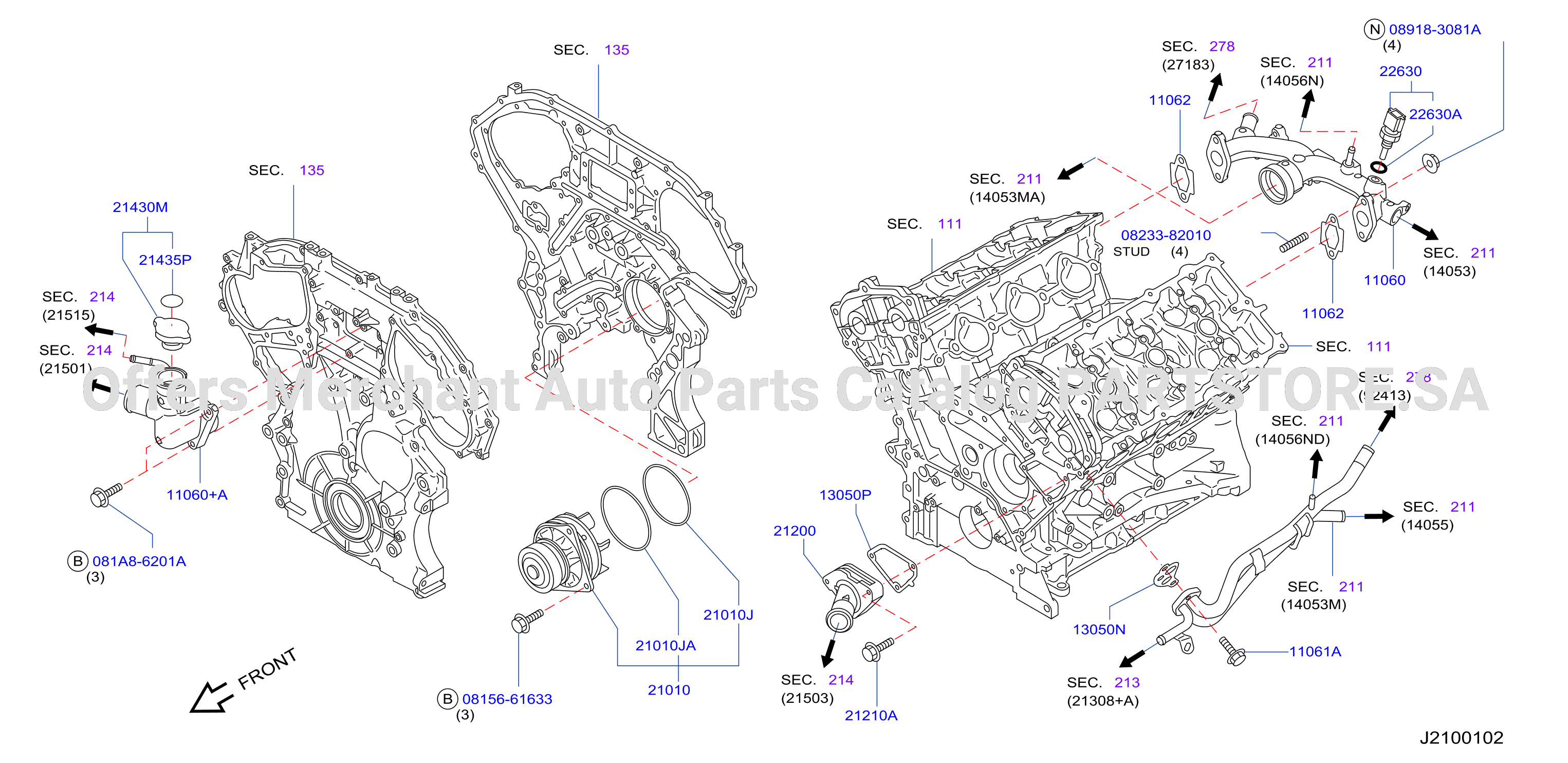 Water Pump Cooling Fan Thermostat W / Oil Cooler