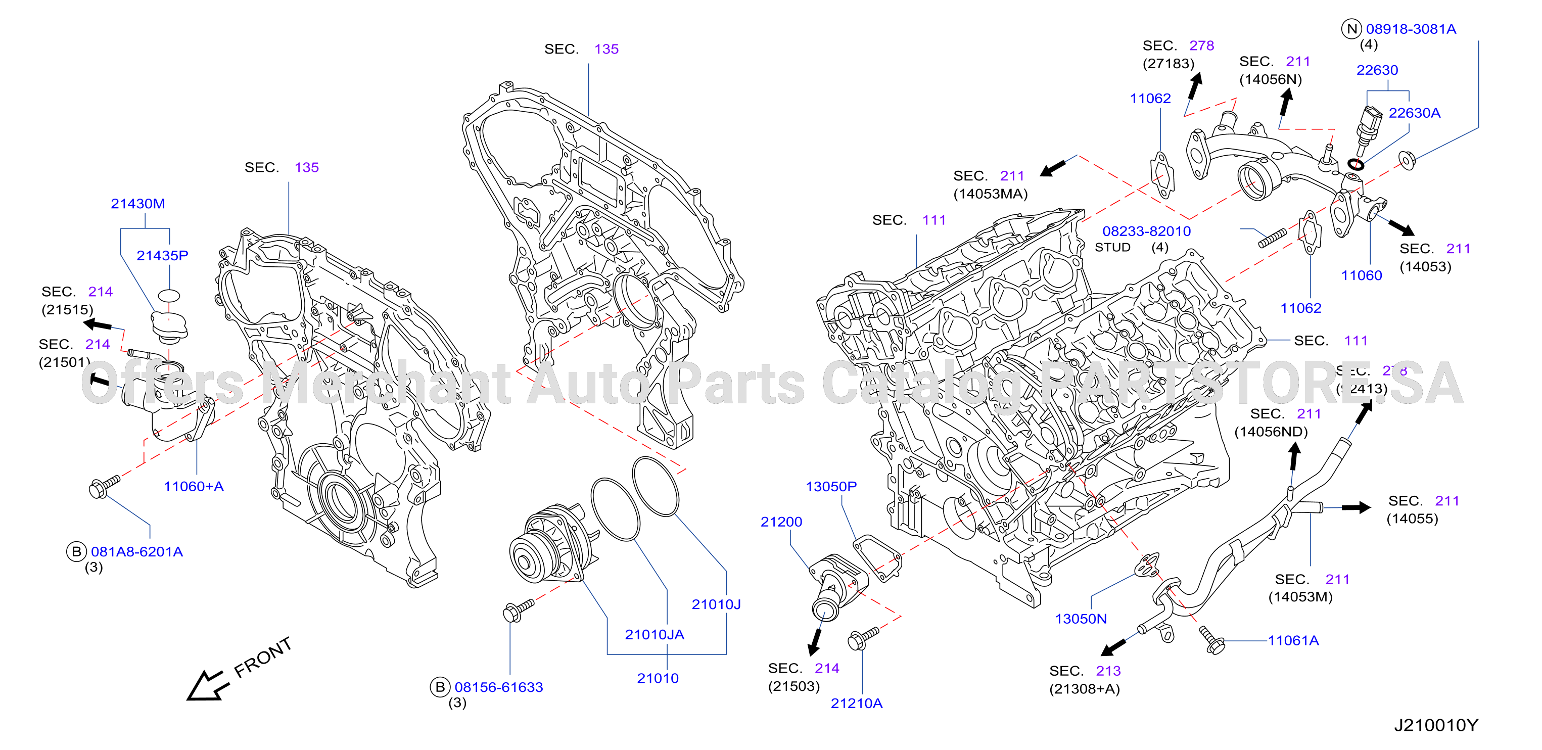 Water Pump Cooling Fan Thermostat W / Oil Cooler