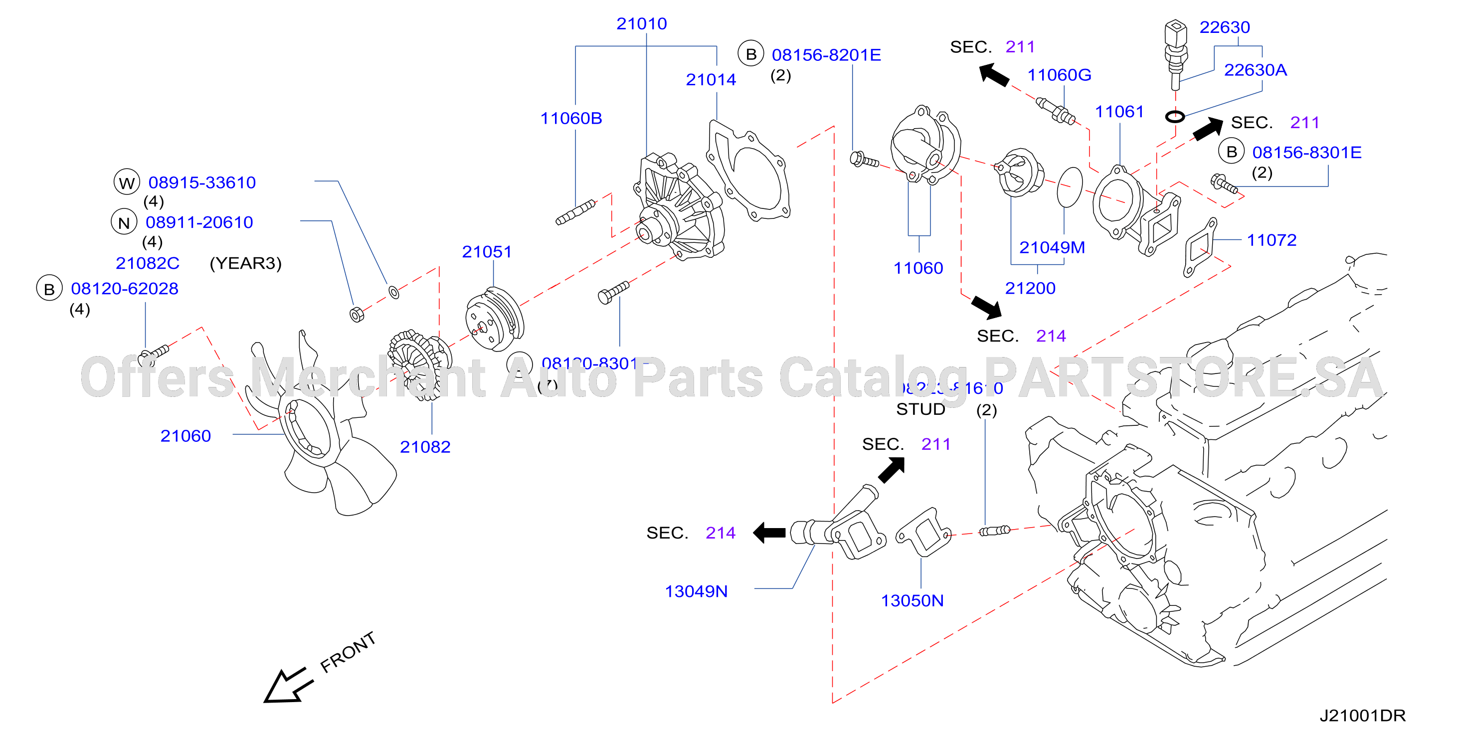 Water Pump Cooling Fan Thermostat