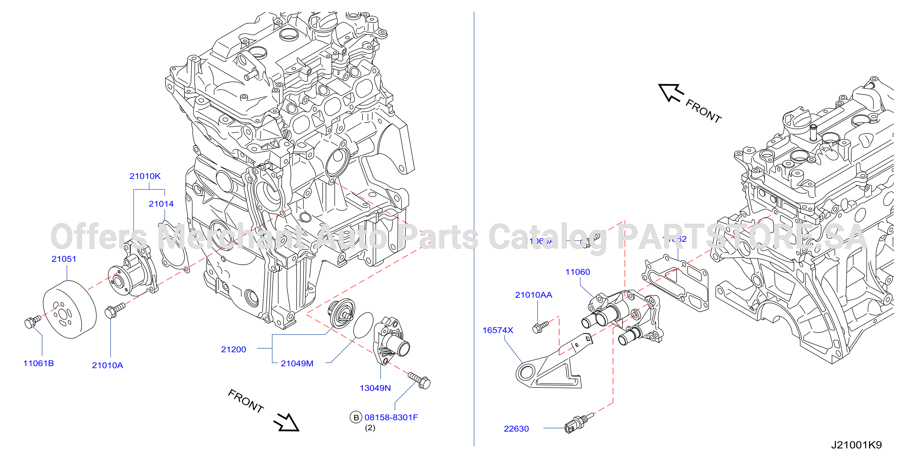 Water Pump Cooling Fan Thermostat
