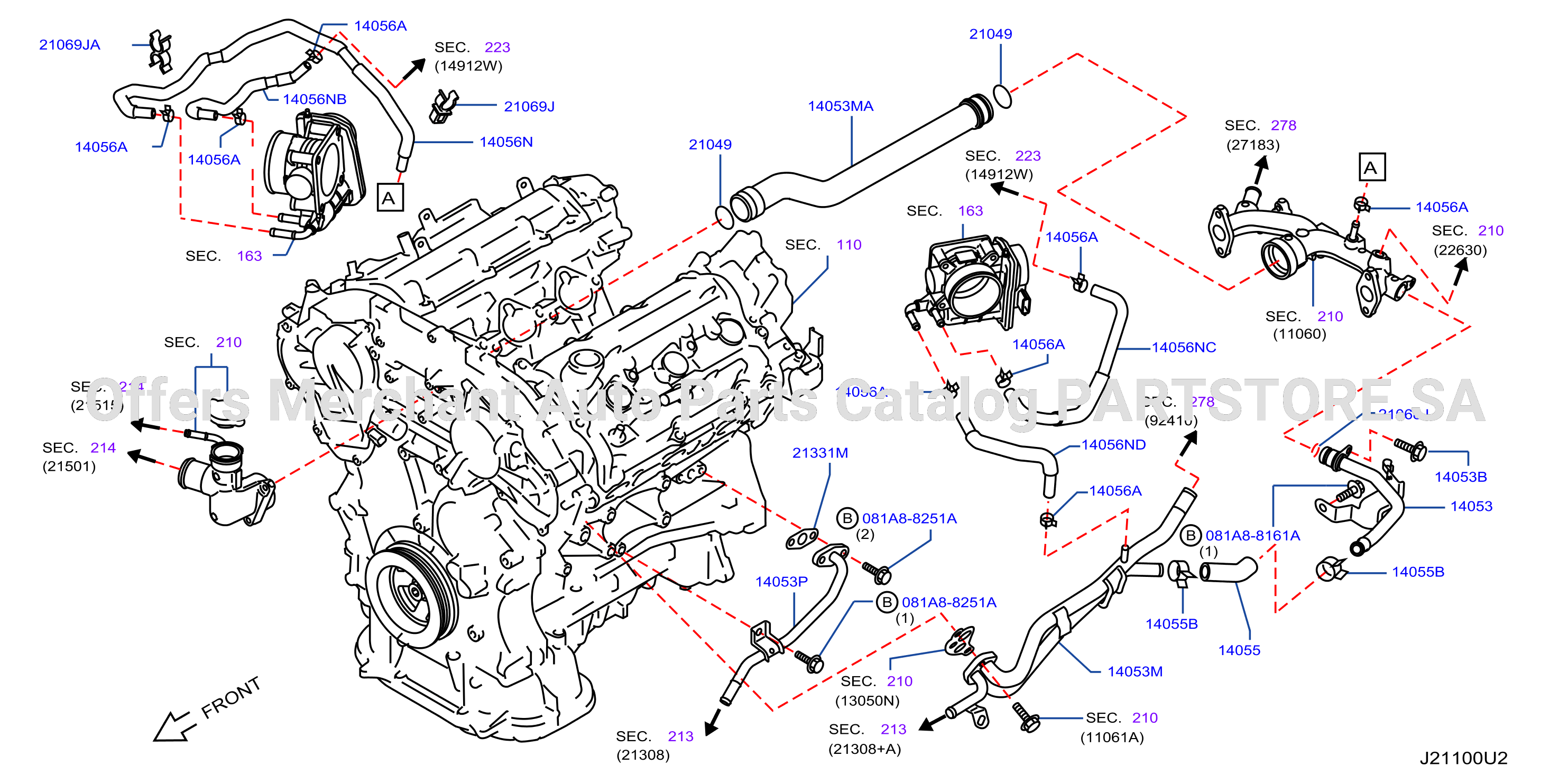 Water Hose Piping With Oil Cooler
