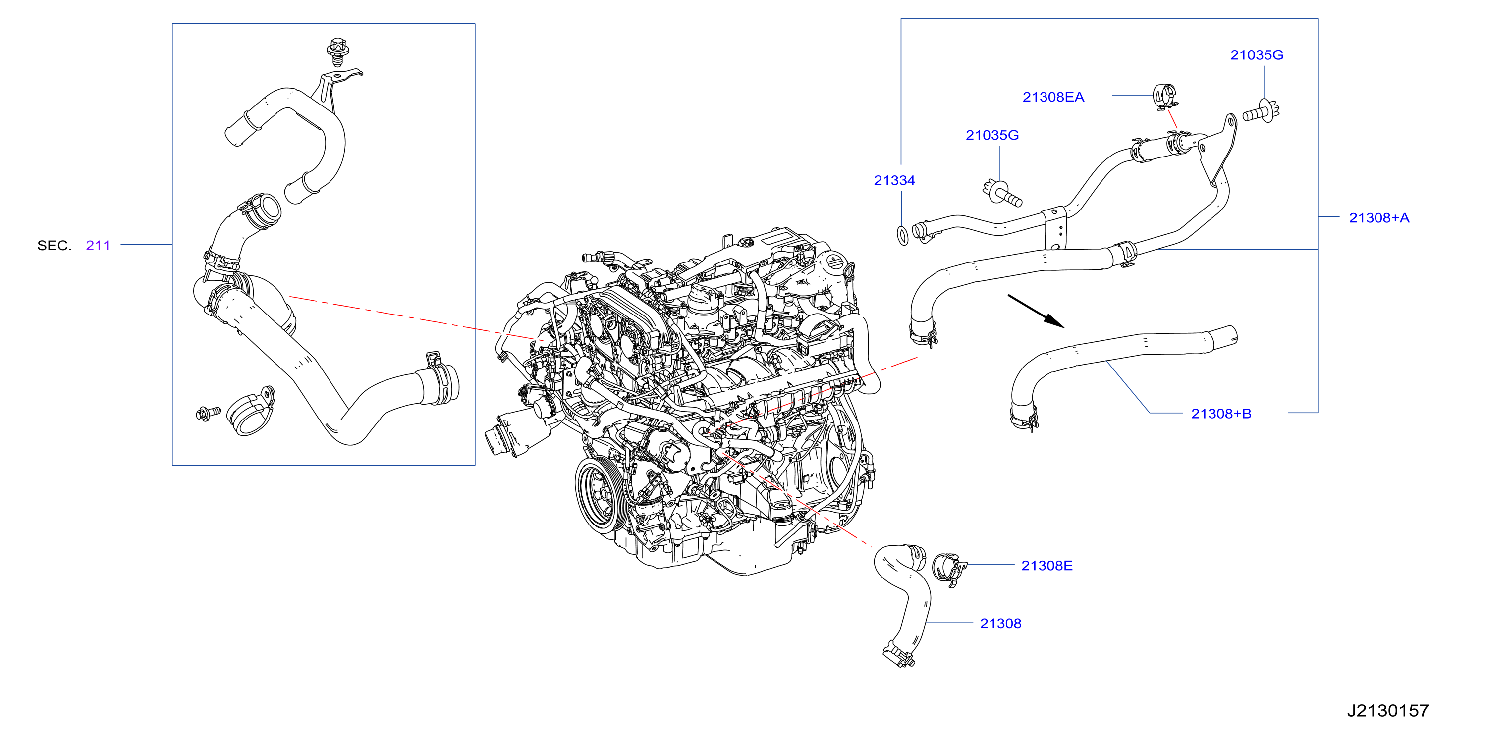 Oil Cooler Coolant Line
