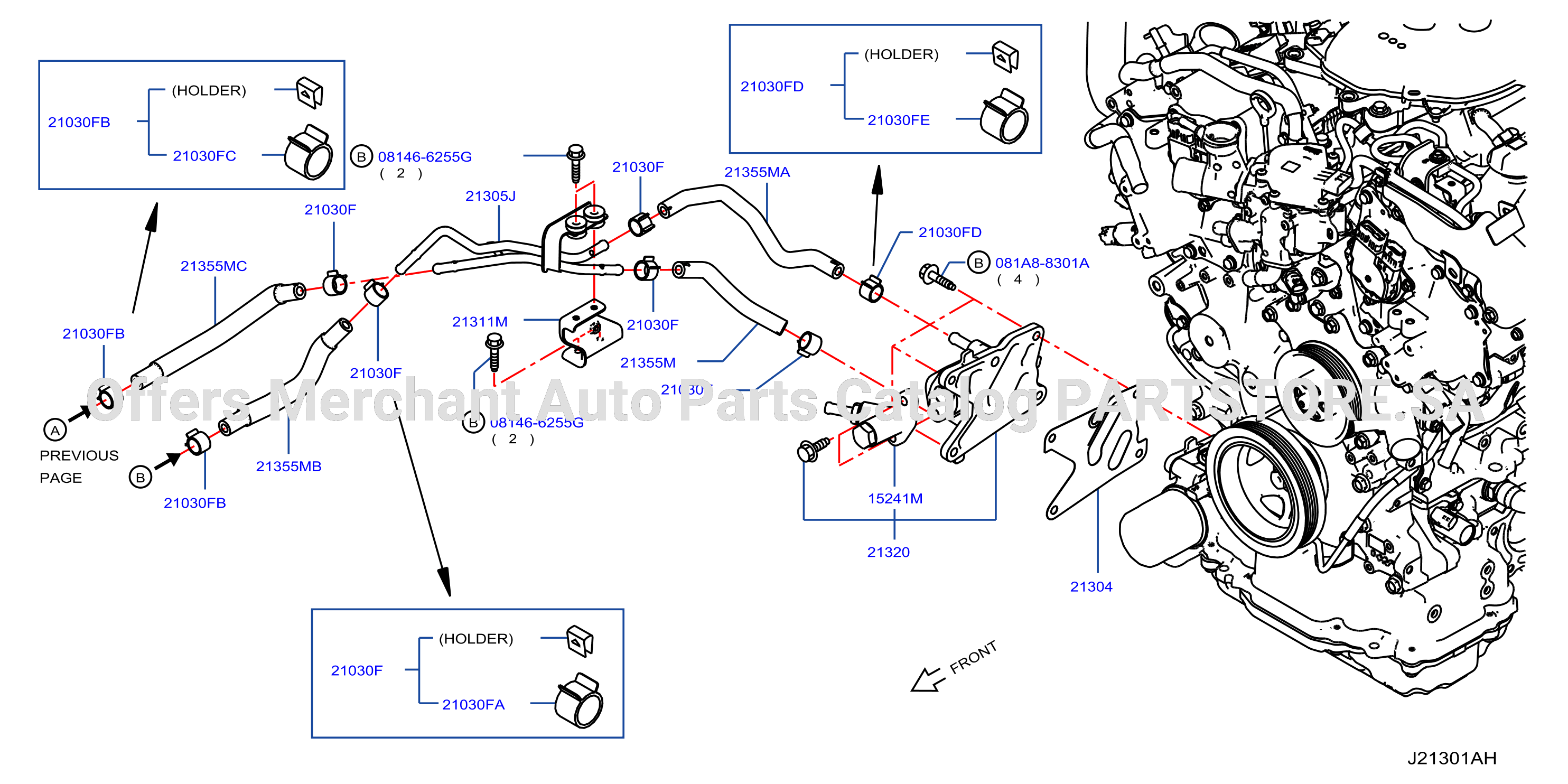 Oil Cooler Oil Cooler Piping A / C For At