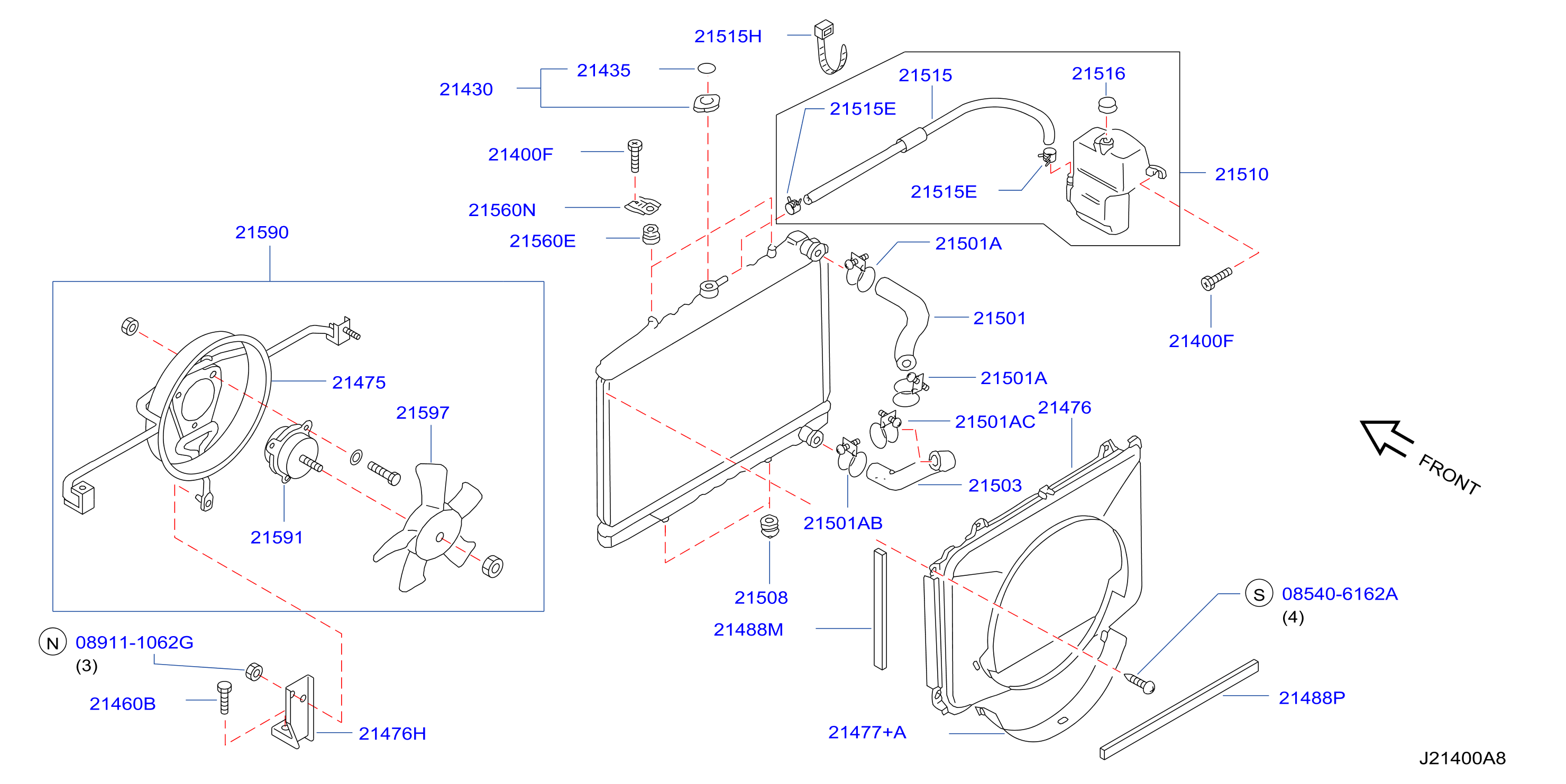 Radiator Shroud Inverter Cooling Fitting Parts