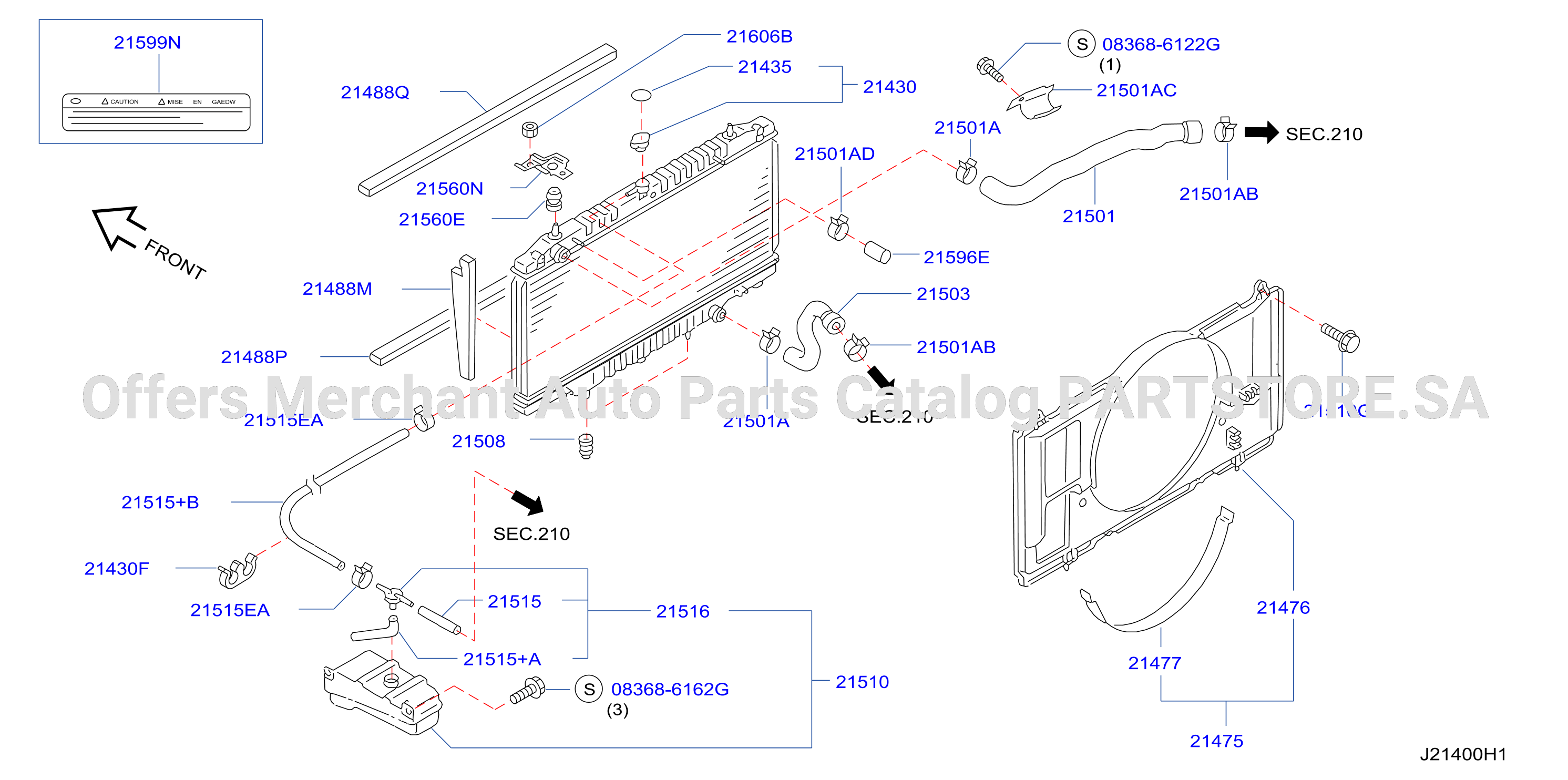 Radiator Shroud Inverter Cooling Fitting Parts
