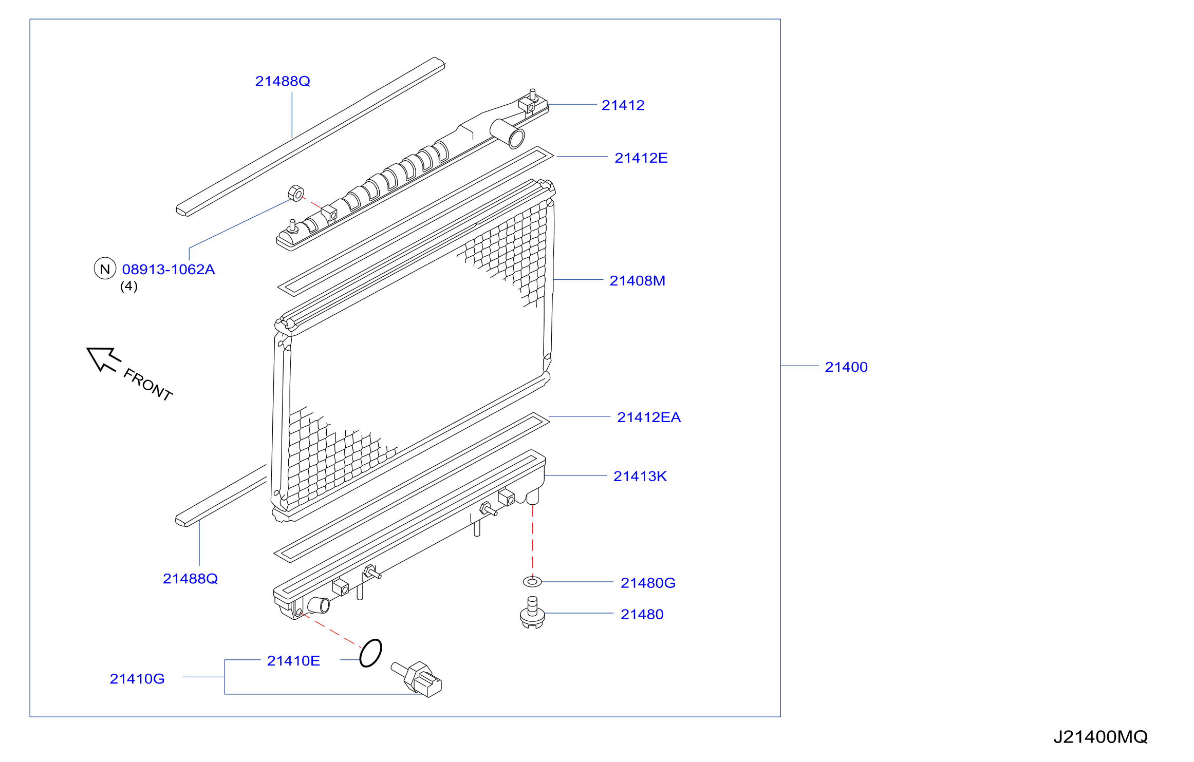 Radiator Shroud Inverter Cooling Radiator Assy