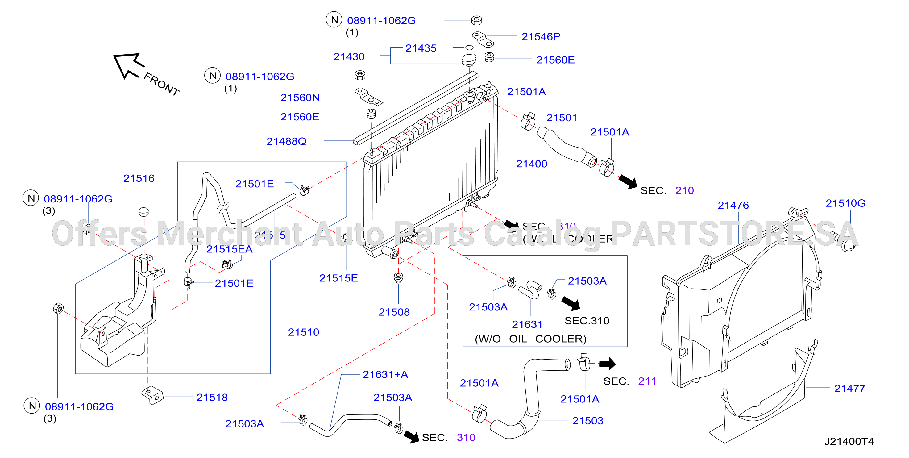 Radiator Shroud Inverter Cooling Fitting Parts