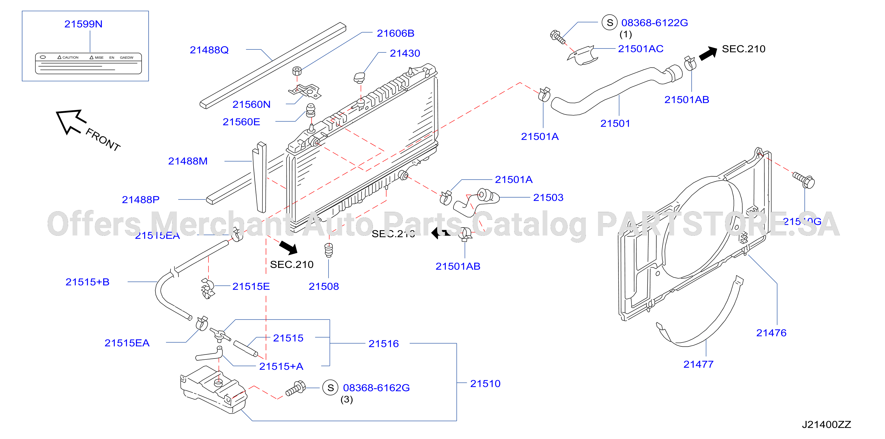 Radiator Shroud Inverter Cooling Fitting Parts