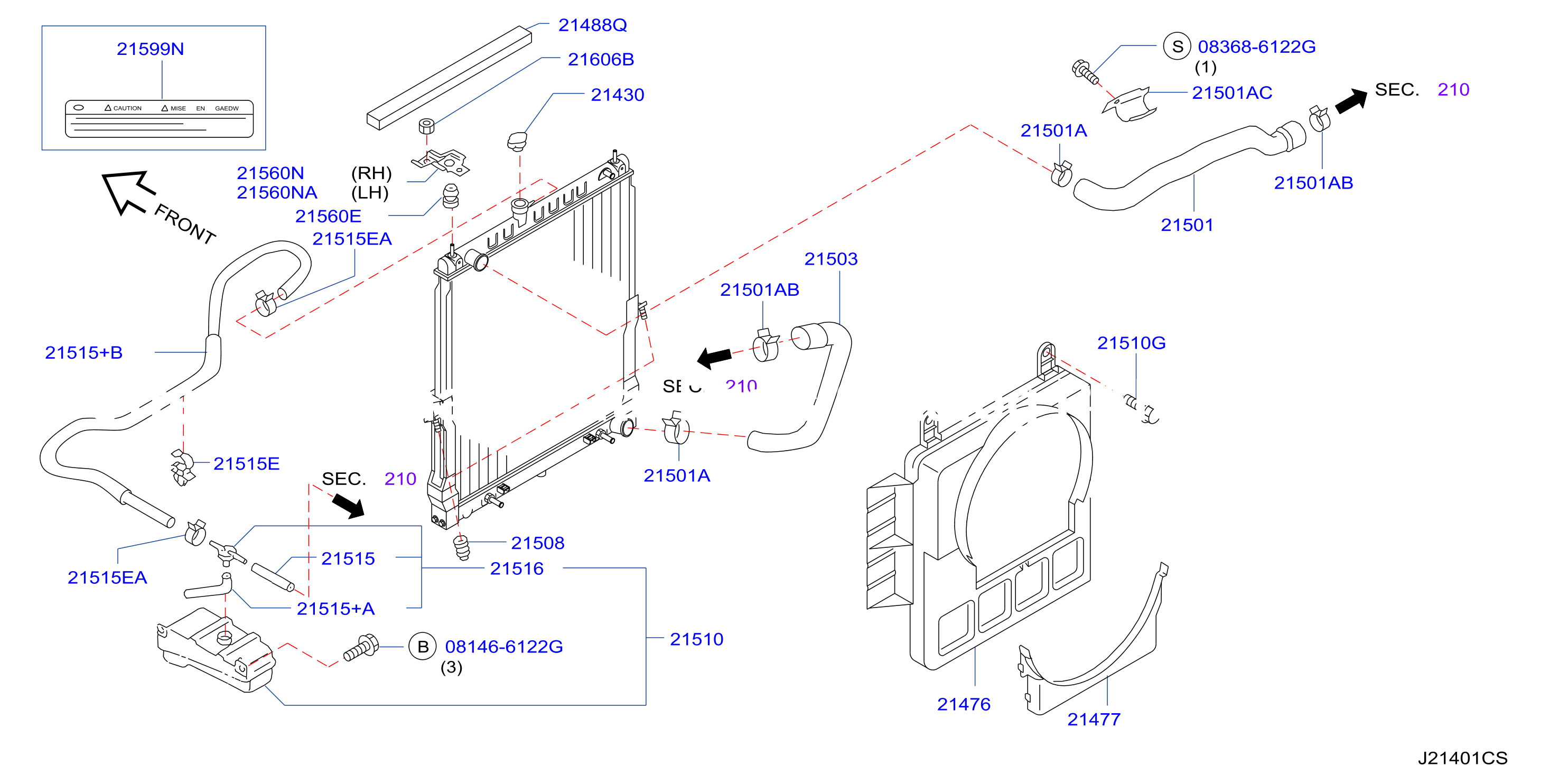 Radiator Shroud Inverter Cooling Fitting Parts