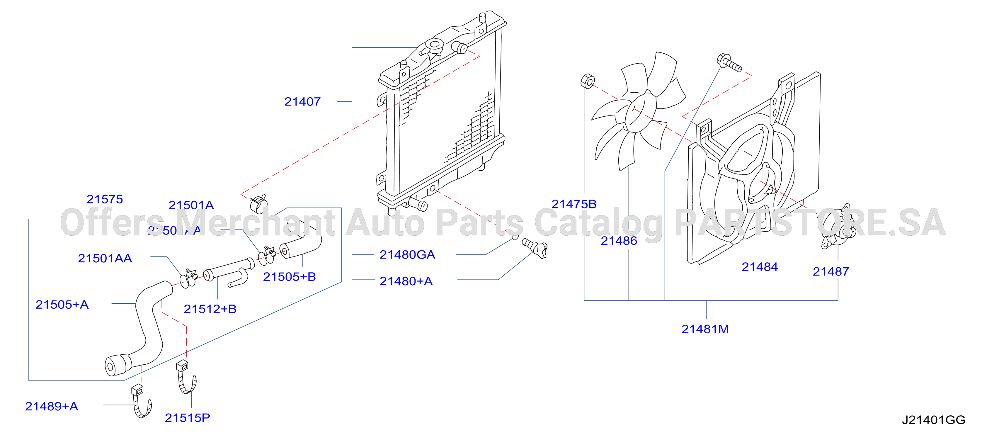 Radiator Shroud Inverter Cooling Sub Radiator Assy Motor Fan