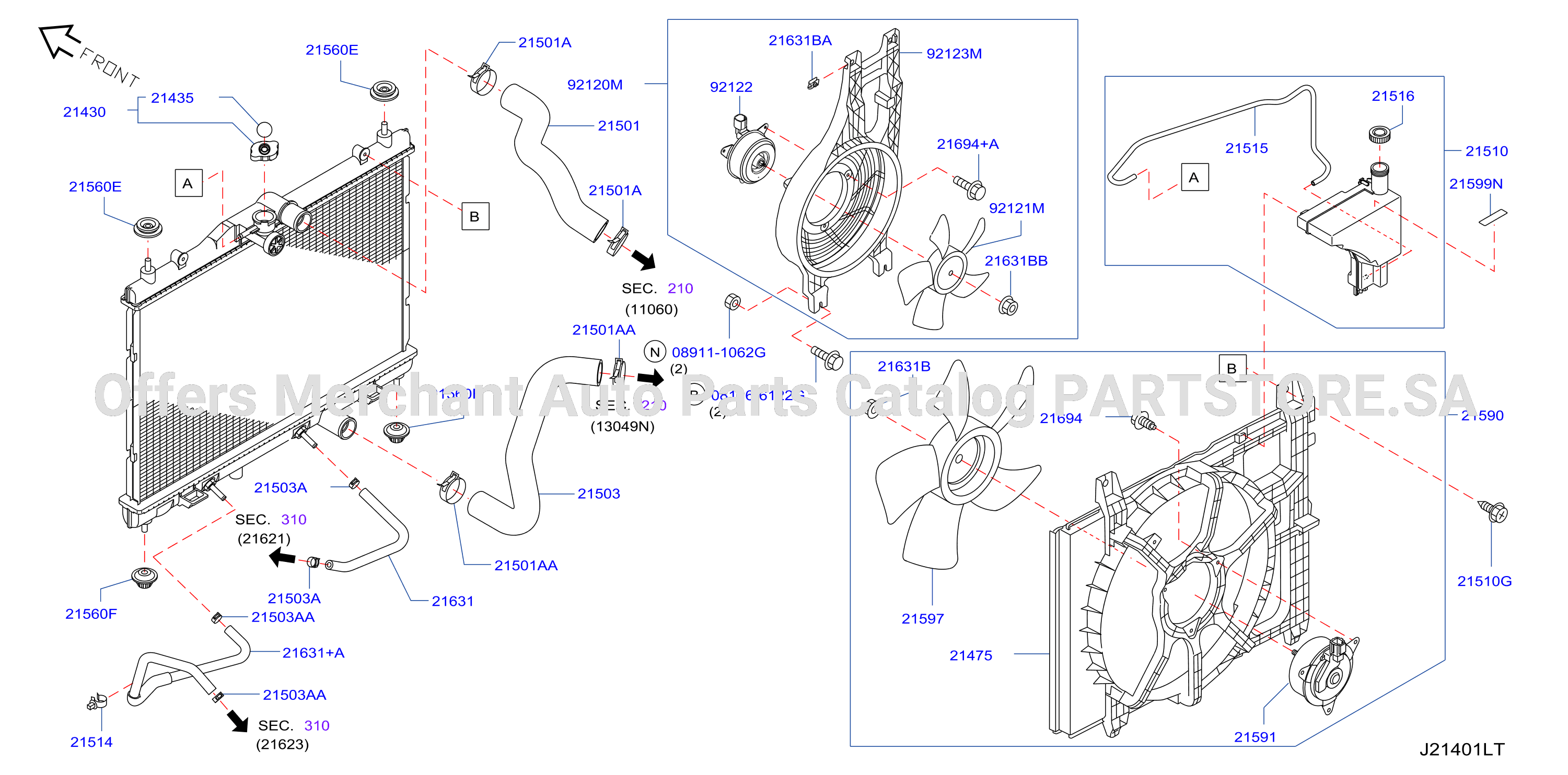 Radiator Shroud Inverter Cooling Fitting Parts