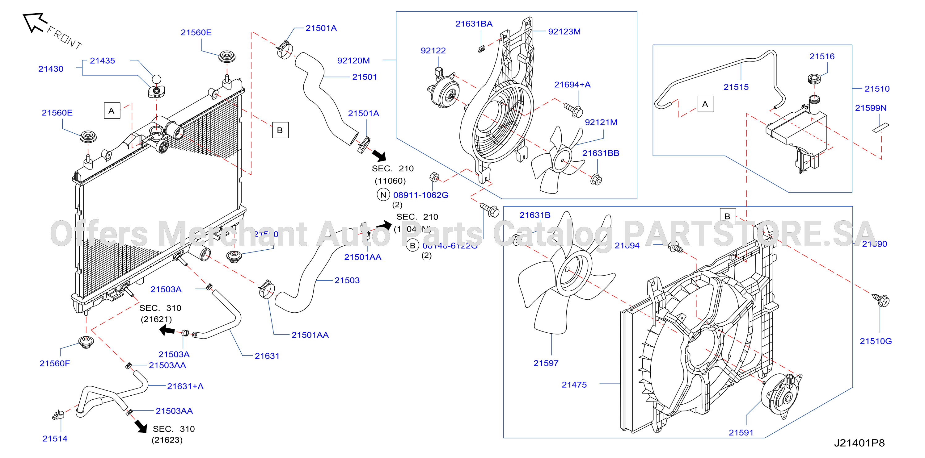 Radiator Shroud Inverter Cooling Fitting Parts